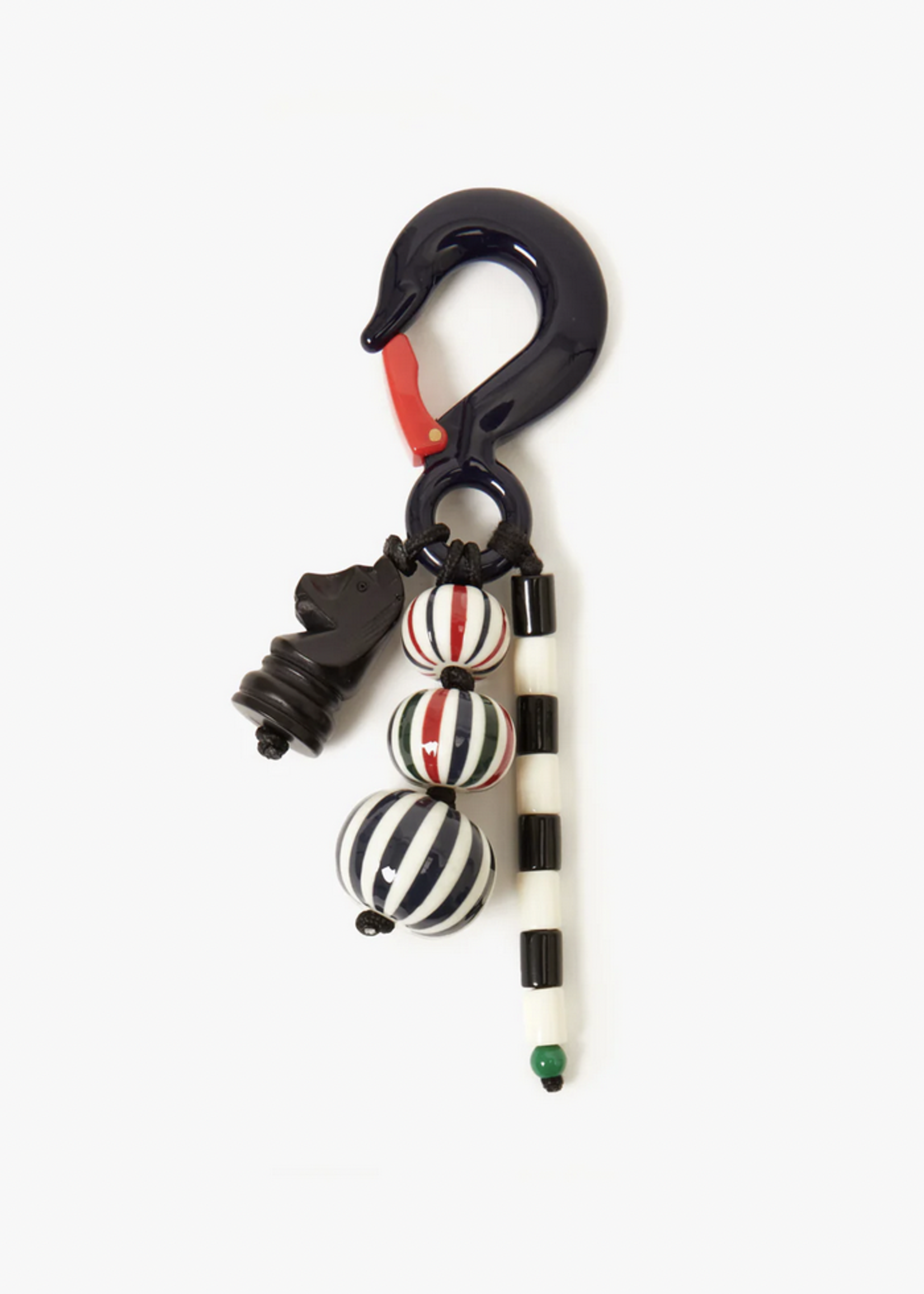 CLARE V. CLARE V. BEADED STRIPE FOB