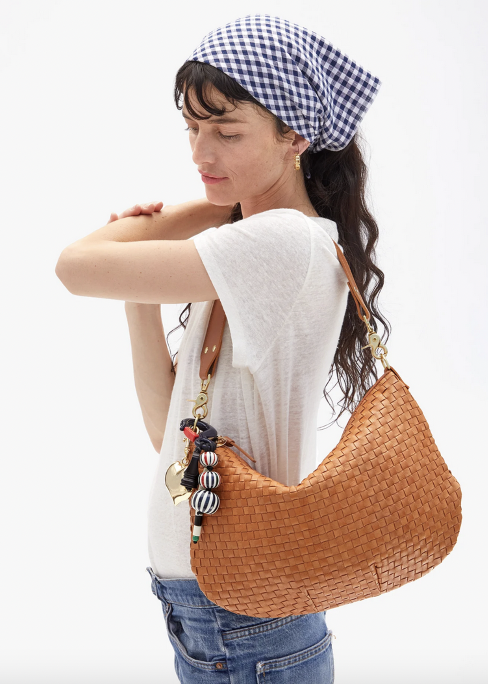 CLARE V. CLARE V. BEADED STRIPE FOB