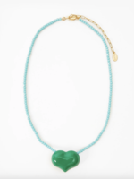 CLARE V. CLARE V. BEADED HEART NECKLACE