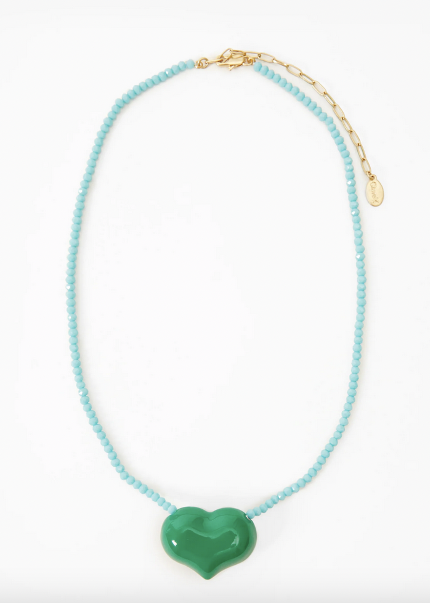CLARE V. CLARE V. BEADED HEART NECKLACE