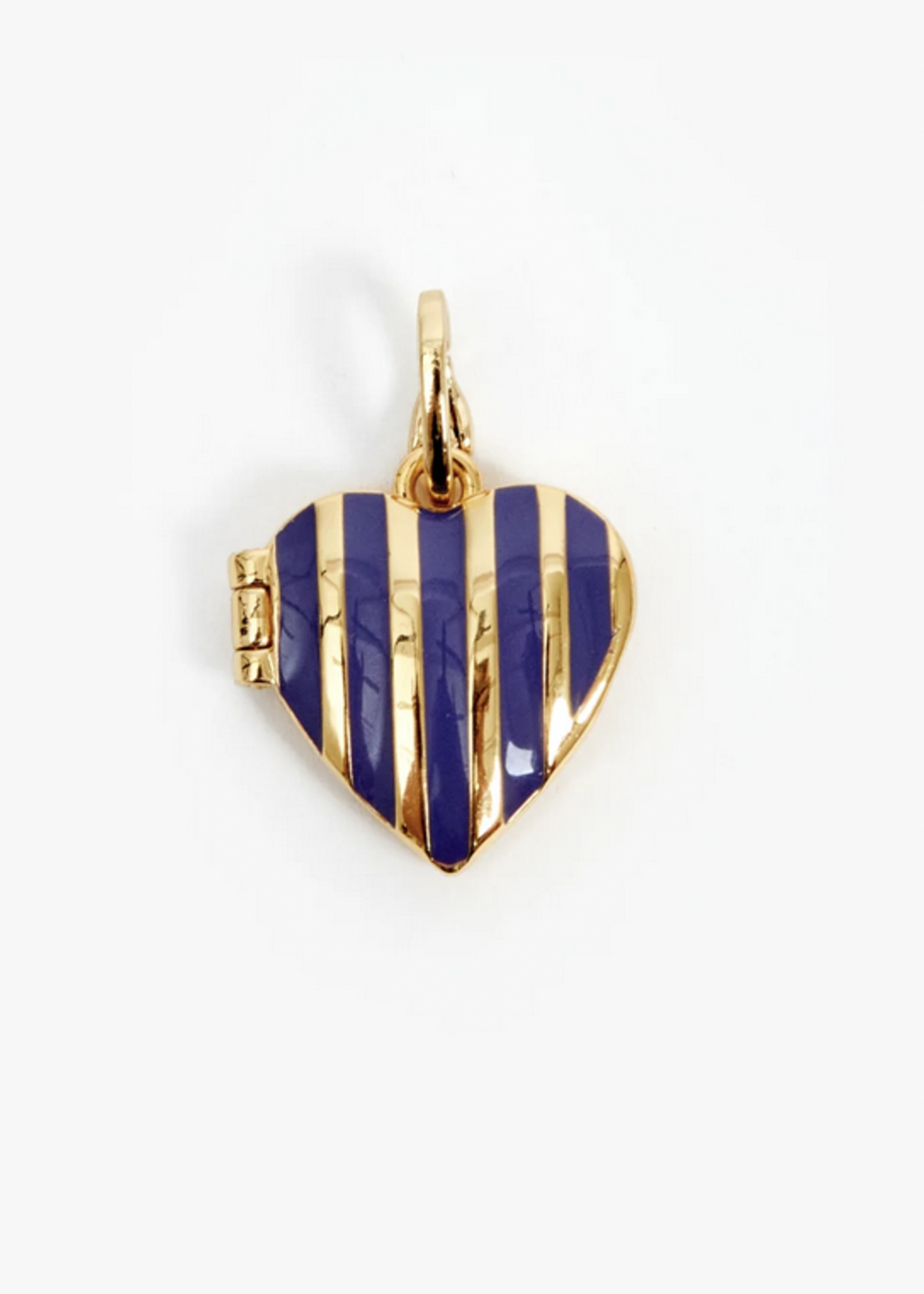CLARE V. CLARE V. STRIPE HEART LOCKET