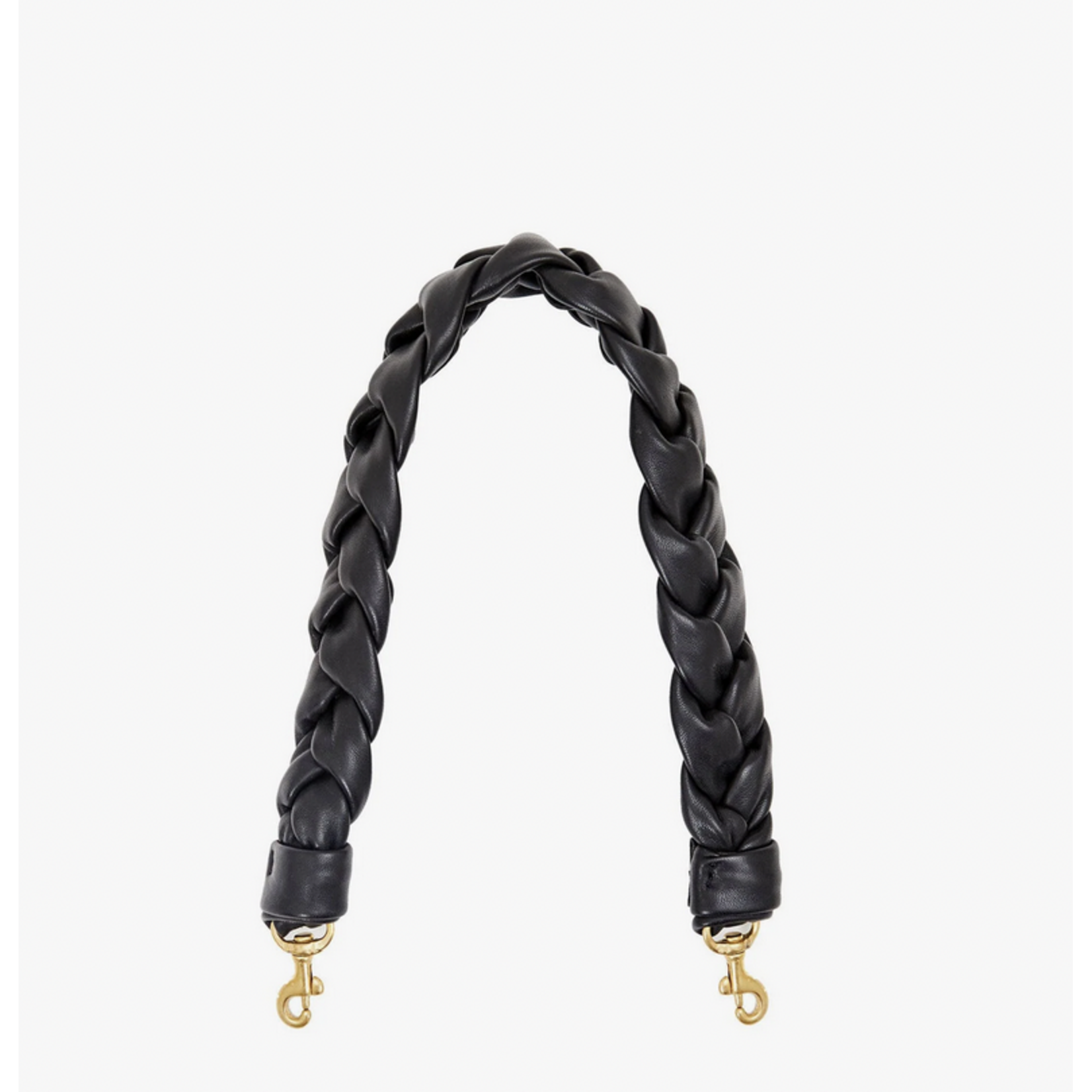 CLARE V. CLARE V. BRAIDED LEATHER SHOULDER STRAP
