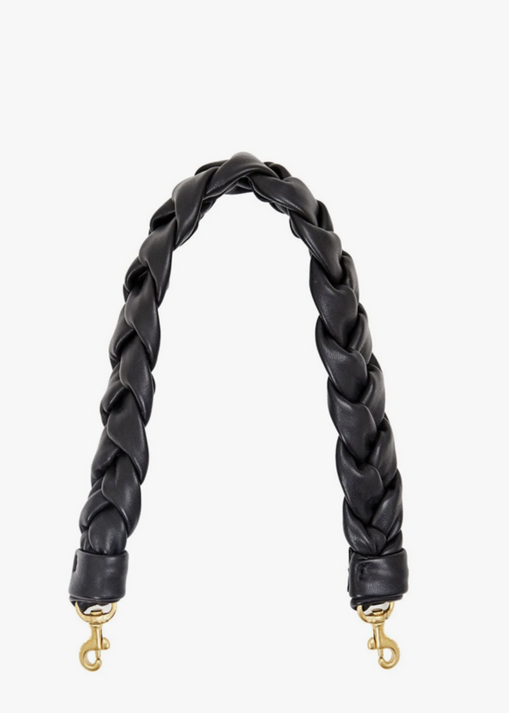 CLARE V. CLARE V. BRAIDED LEATHER SHOULDER STRAP