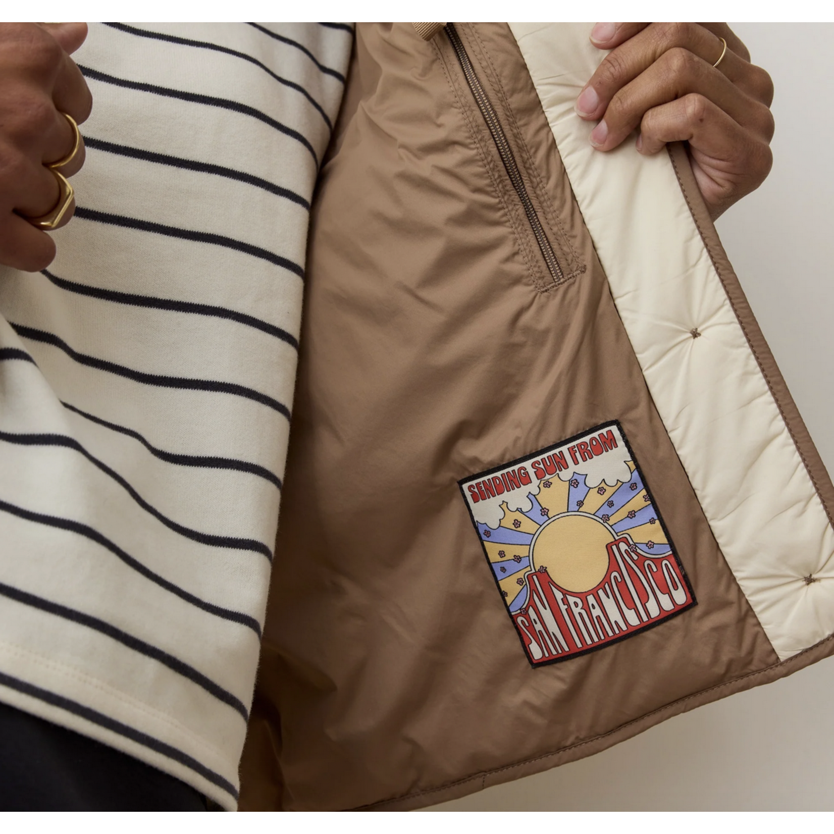 MARINE LAYER MARINE LAYER MARINA QUILTED LINER JACKET