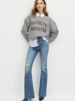 FAVORITE DAUGHTER CROPPED COLLEGIATE SWEATSHIRT