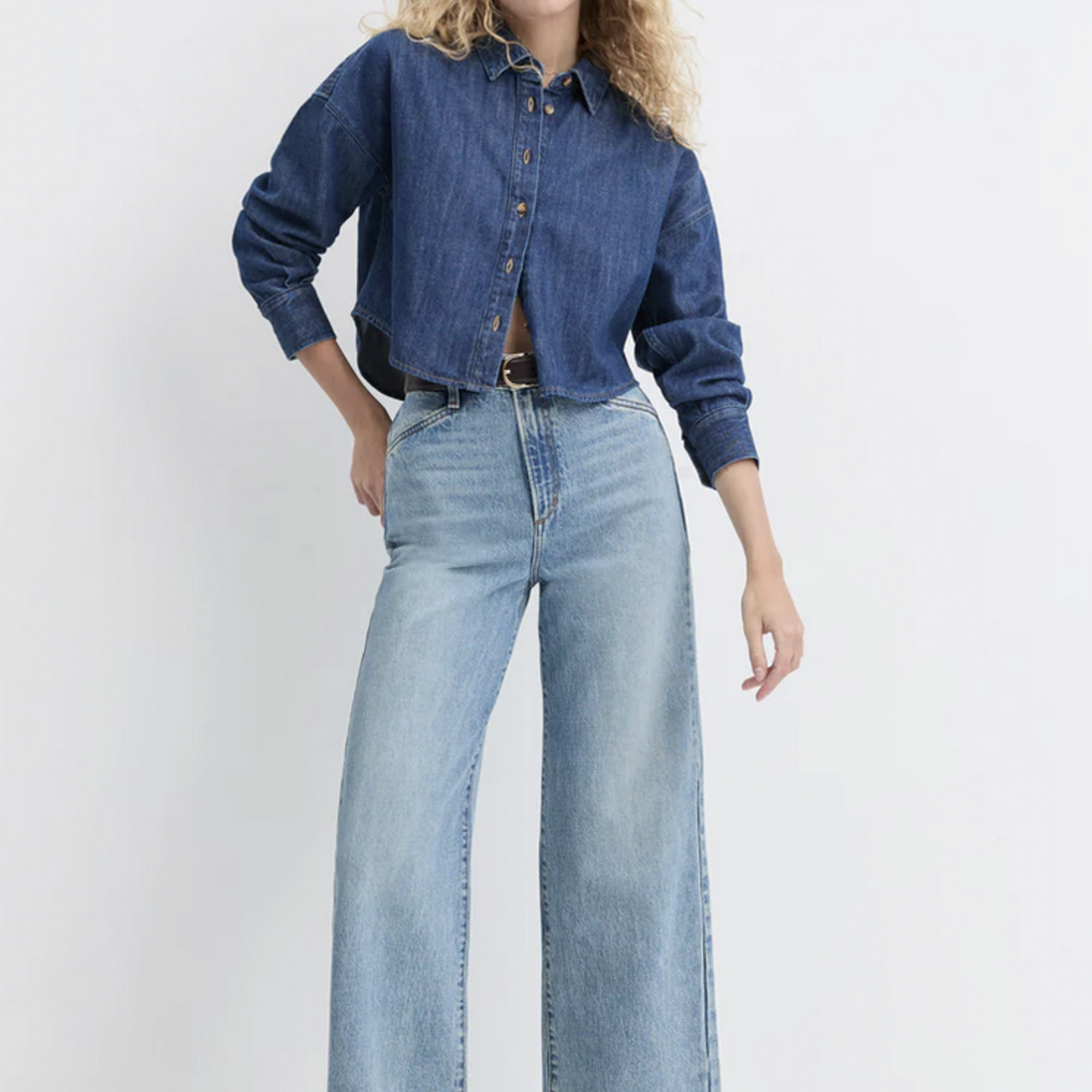 FAVORITE DAUGHTER FAVORITE DAUGHTER CROP EX-BOYFRIEND SHIRT