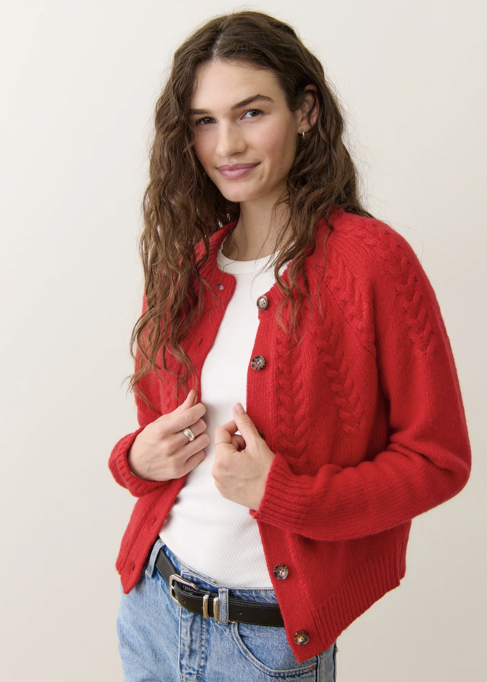 MARINE LAYER MARINE LAYER EVERLY CABLE KNIT CARDIGAN