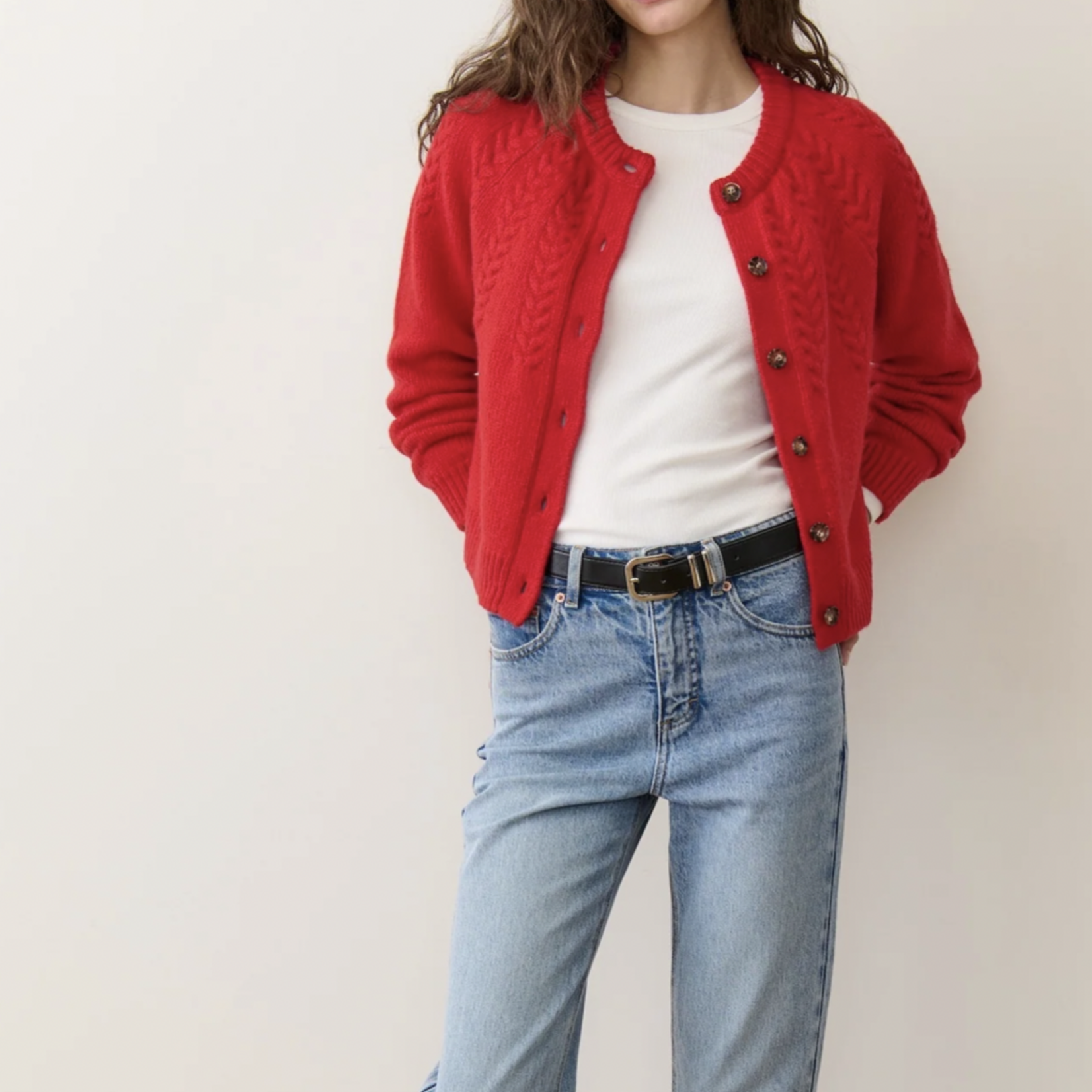 MARINE LAYER MARINE LAYER EVERLY CABLE KNIT CARDIGAN