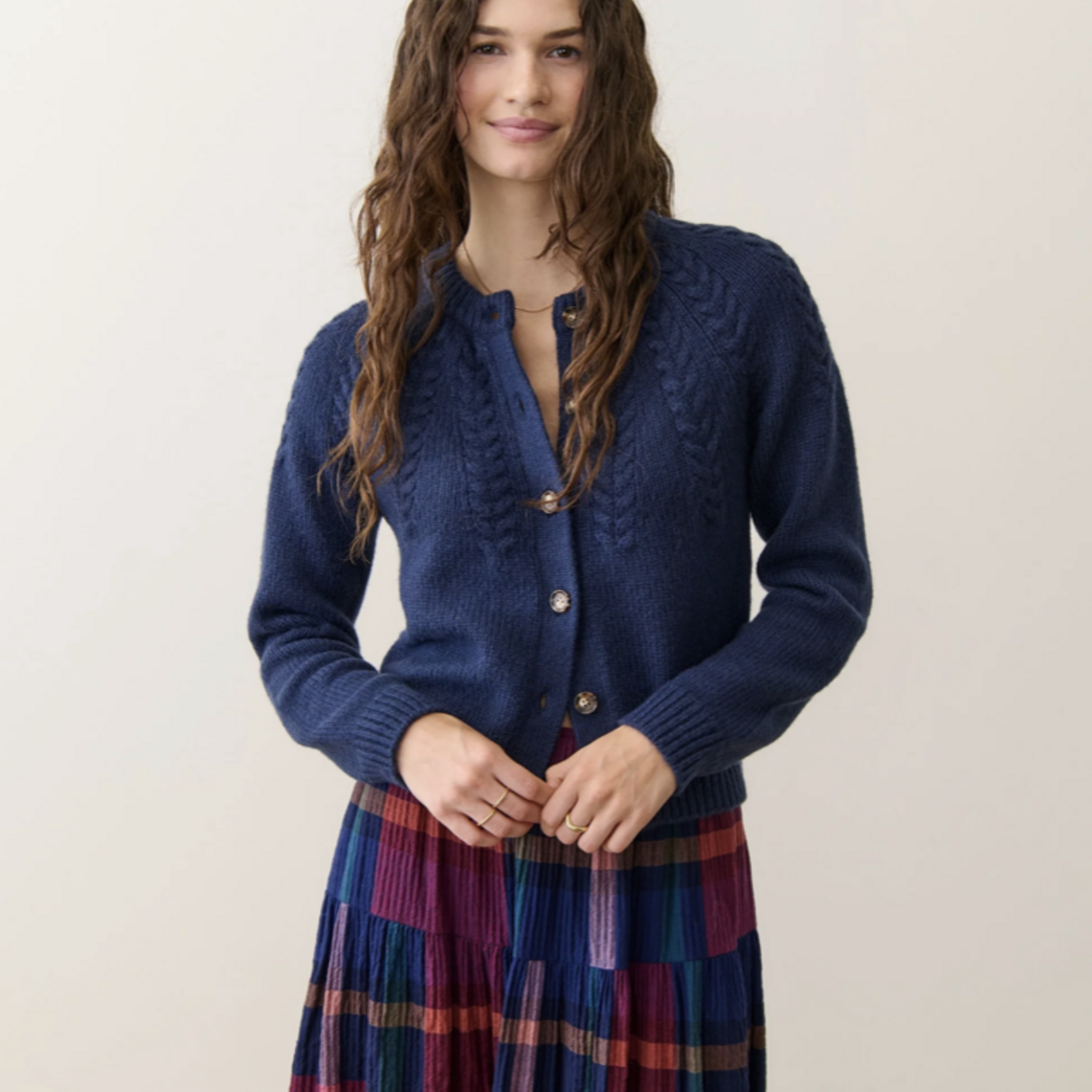 MARINE LAYER MARINE LAYER EVERLY CABLE KNIT CARDIGAN