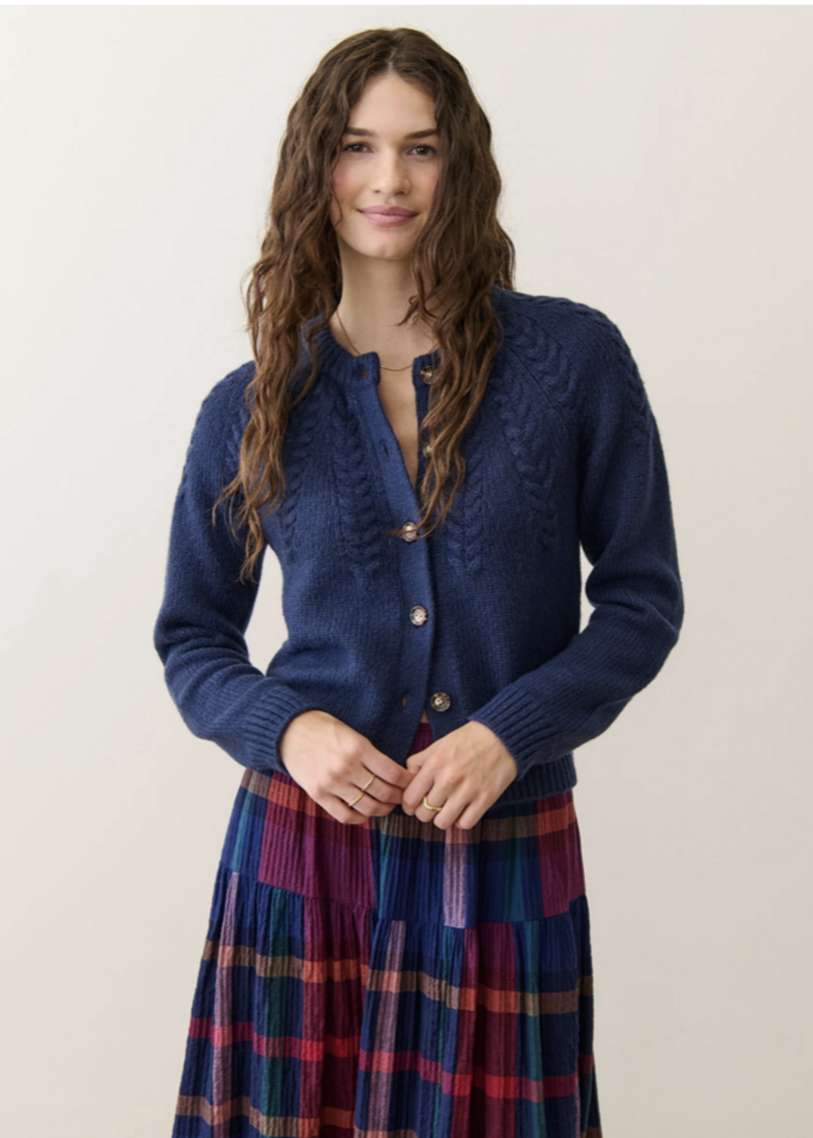 MARINE LAYER MARINE LAYER EVERLY CABLE KNIT CARDIGAN