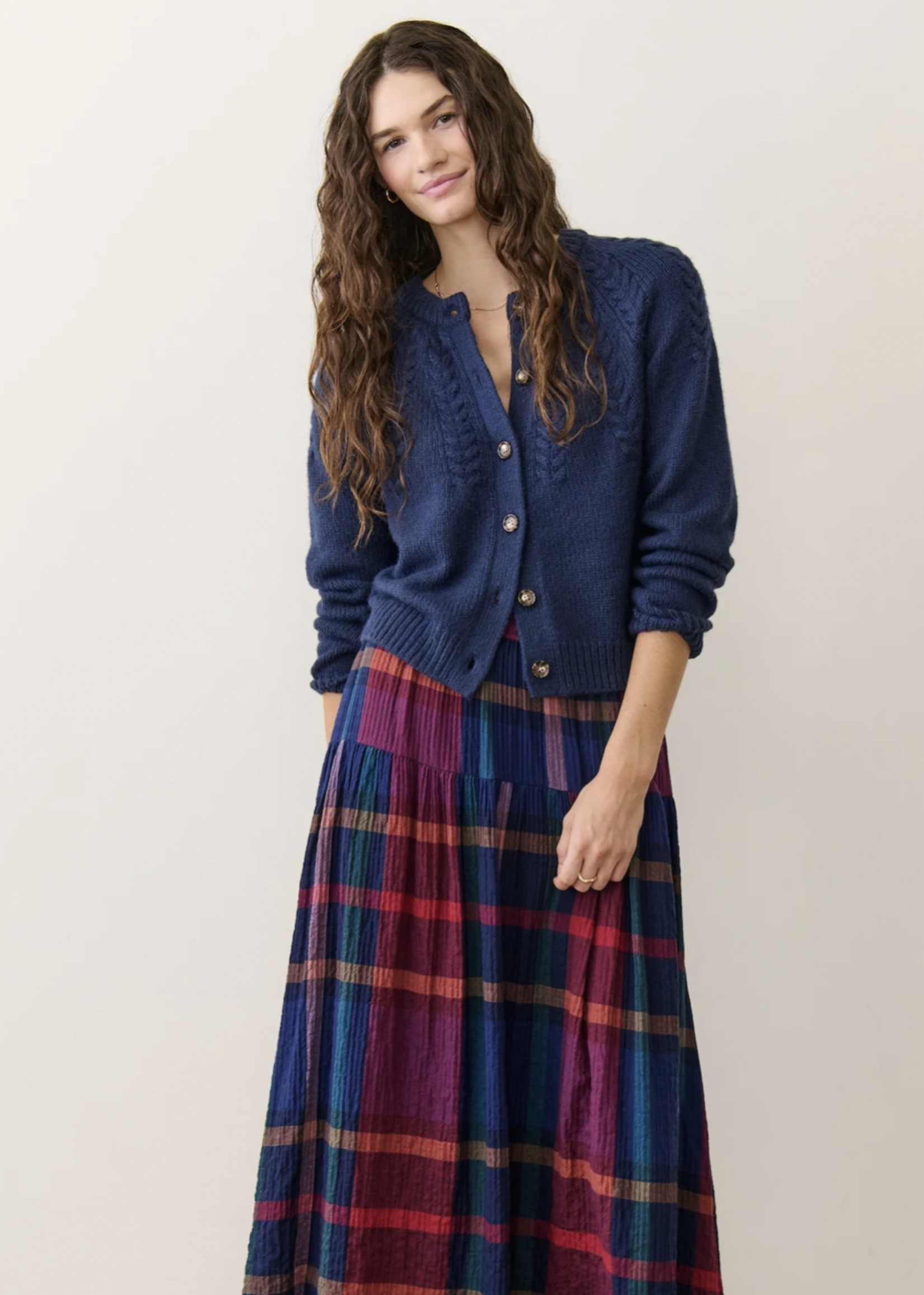 MARINE LAYER MARINE LAYER EVERLY CABLE KNIT CARDIGAN