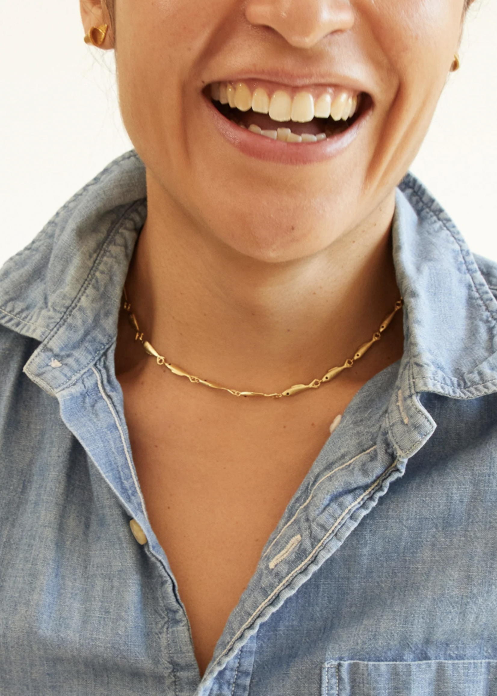 CLARE V. CLARE V. LE PAVE SARDINE CHAIN NECKLACE