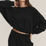 VELVET VELVET JOLIE CROPPED SWEATSHIRT