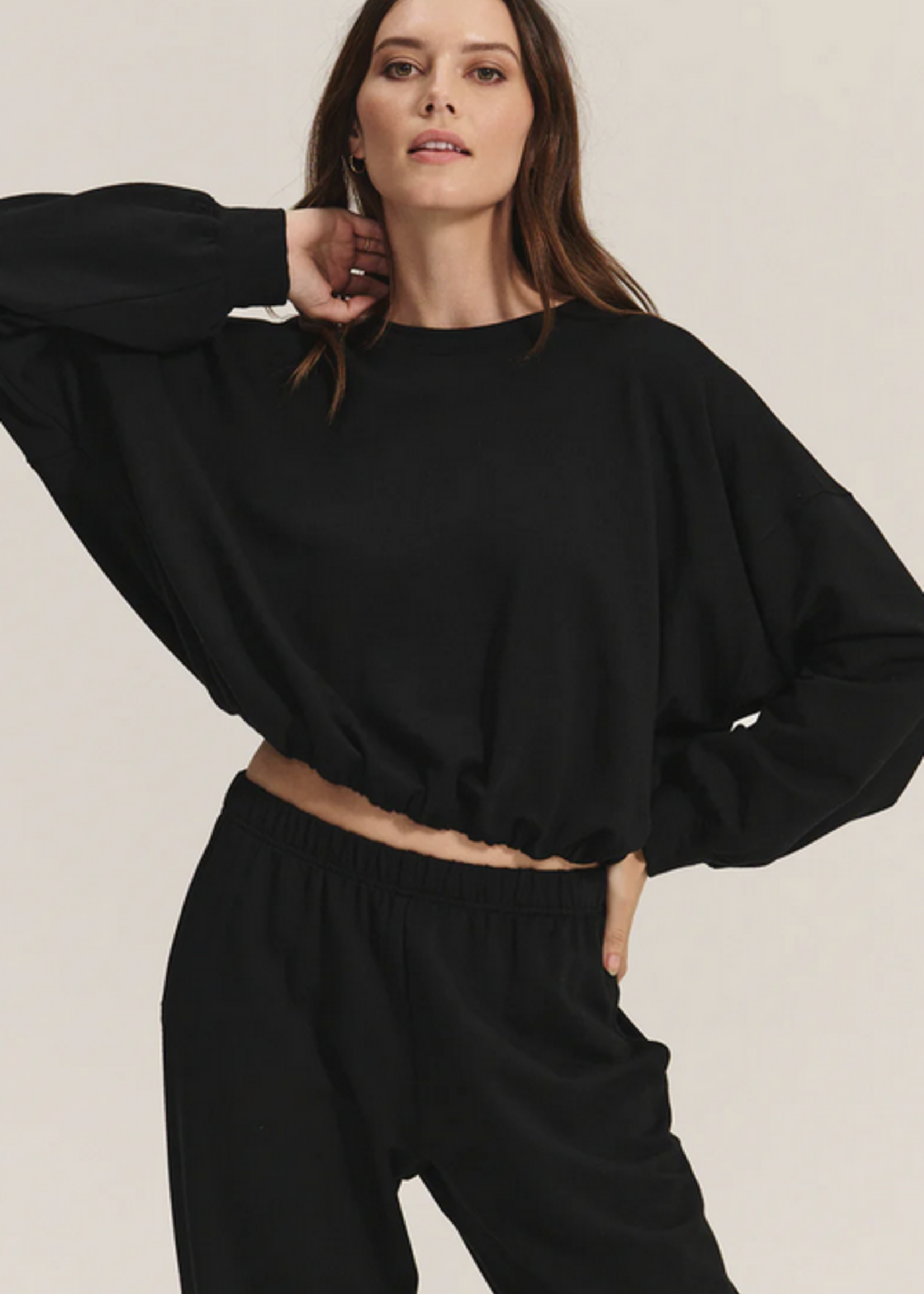 VELVET VELVET JOLIE CROPPED SWEATSHIRT