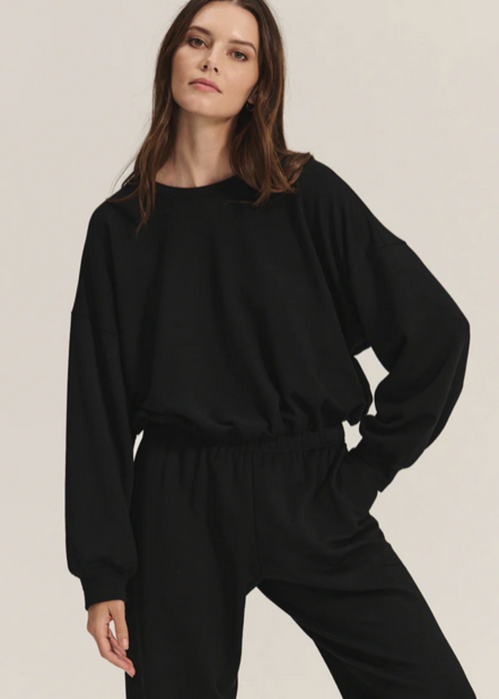 VELVET VELVET JOLIE CROPPED SWEATSHIRT