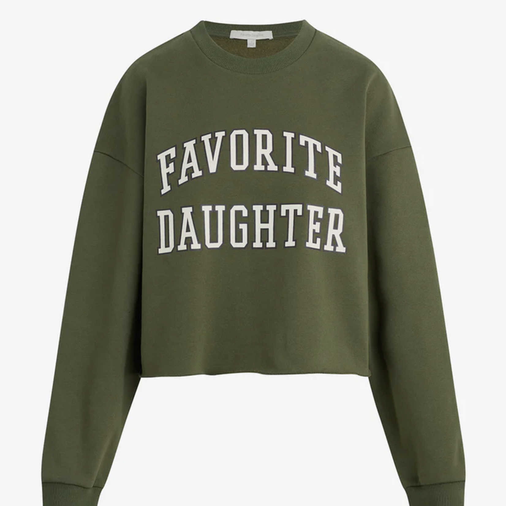 FAVORITE DAUGHTER CROPPED COLLEGIATE SWEATSHIRT