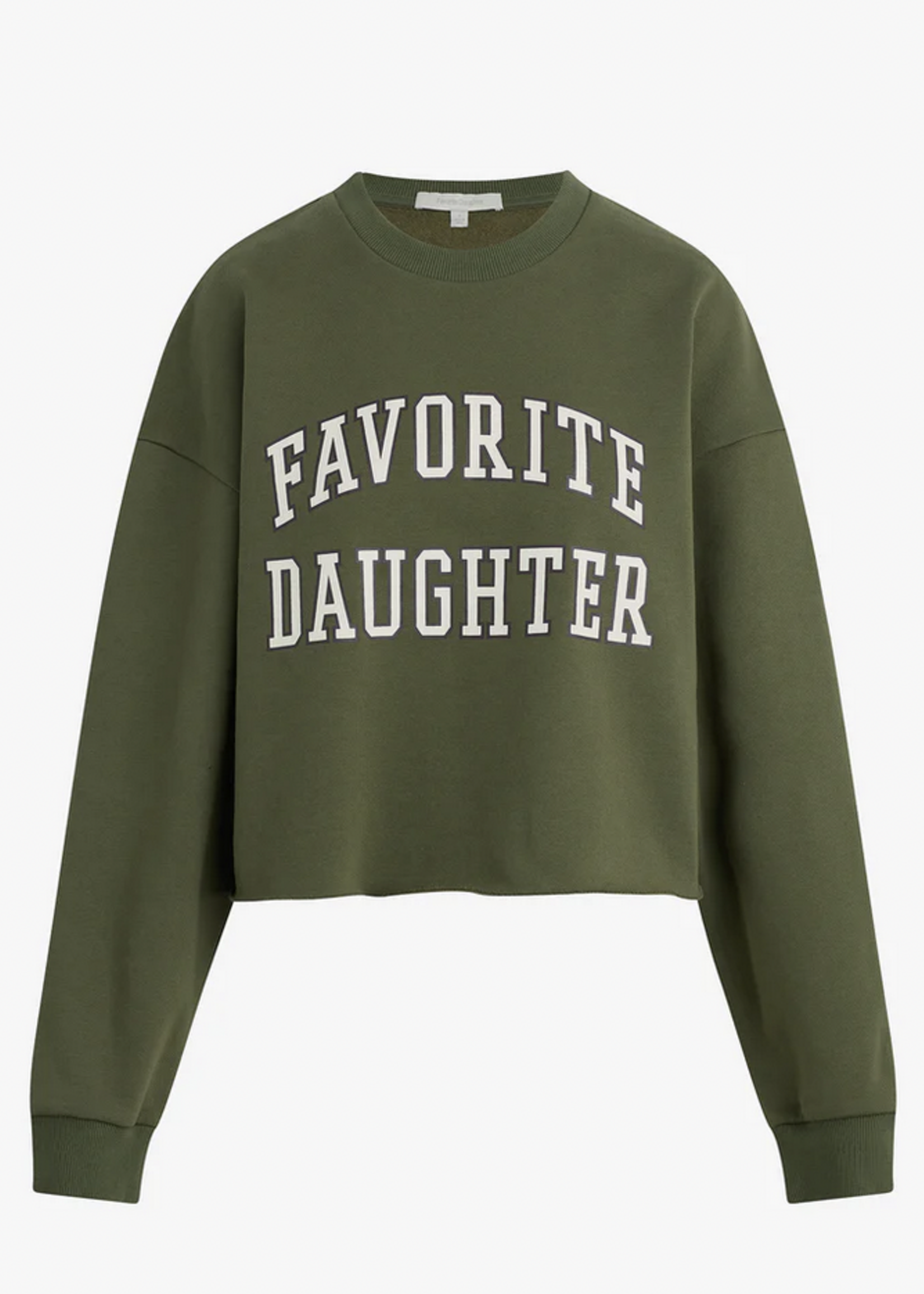 FAVORITE DAUGHTER CROPPED COLLEGIATE SWEATSHIRT