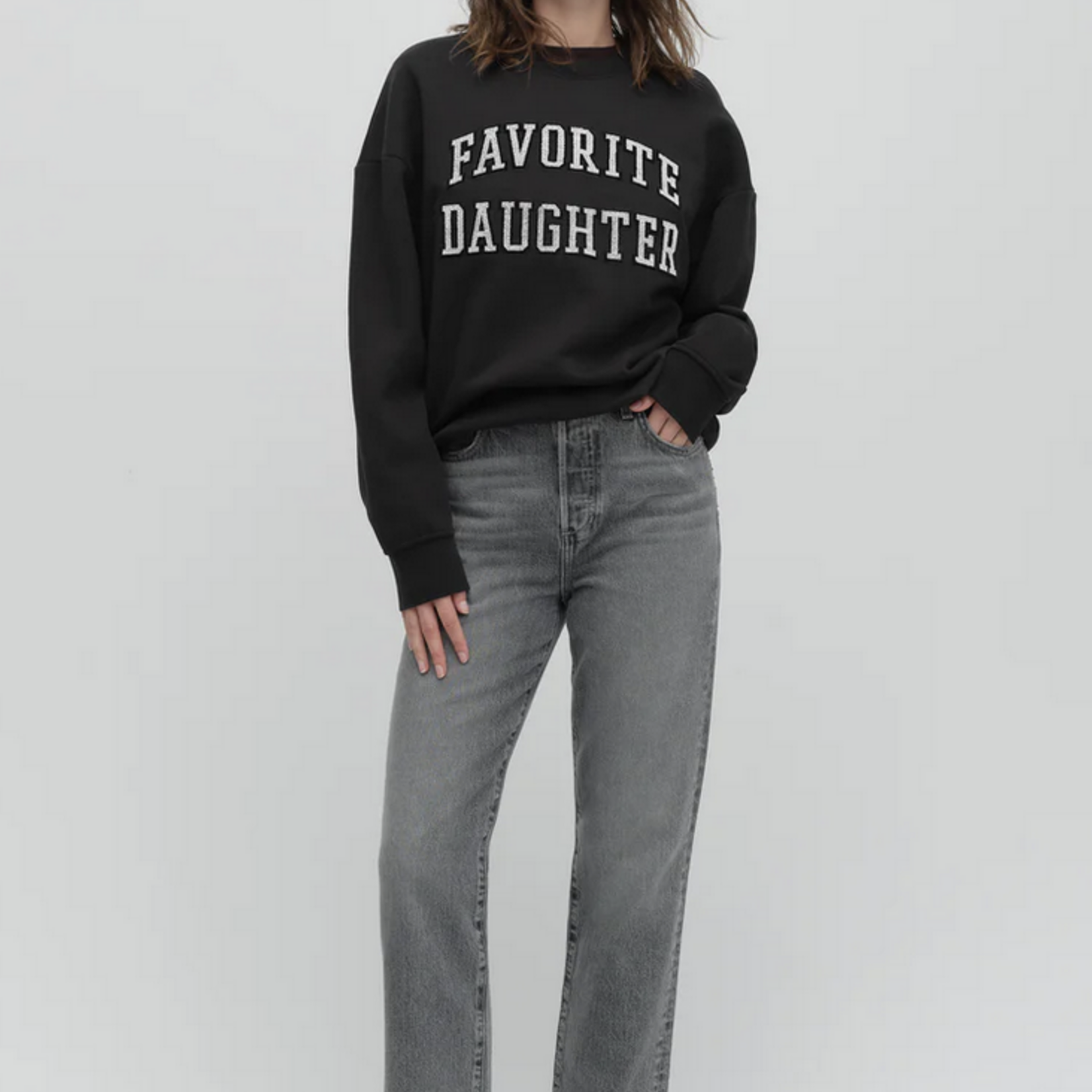 FAVORITE DAUGHTER FAVORITE DAUGHTER THE COLLEGIATE EMBROIDERY SWEATSHIRT