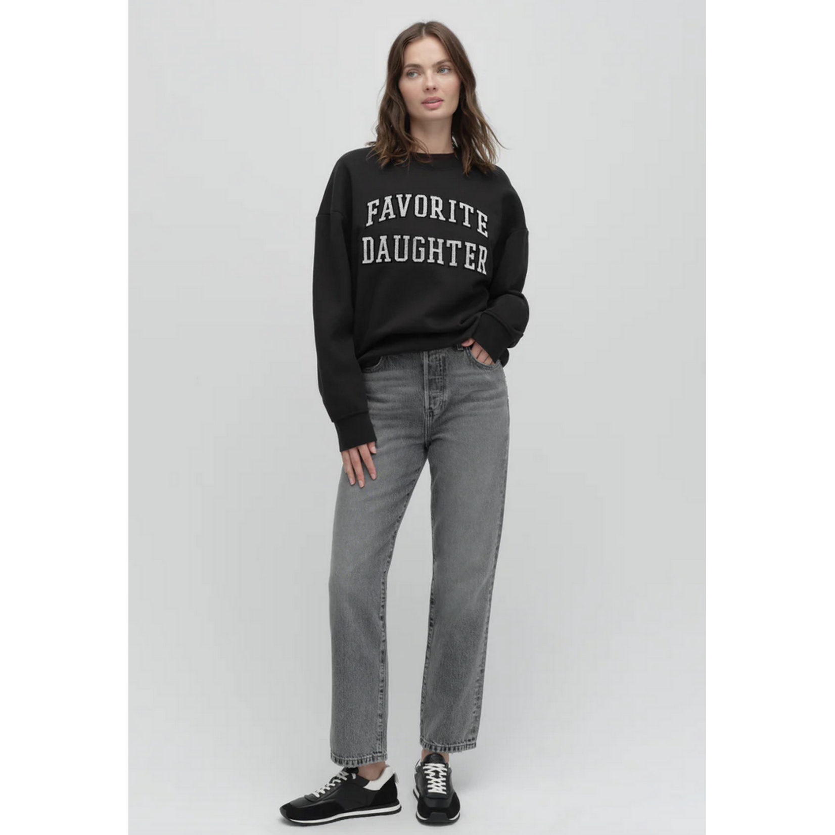 FAVORITE DAUGHTER FAVORITE DAUGHTER THE COLLEGIATE EMBROIDERY SWEATSHIRT
