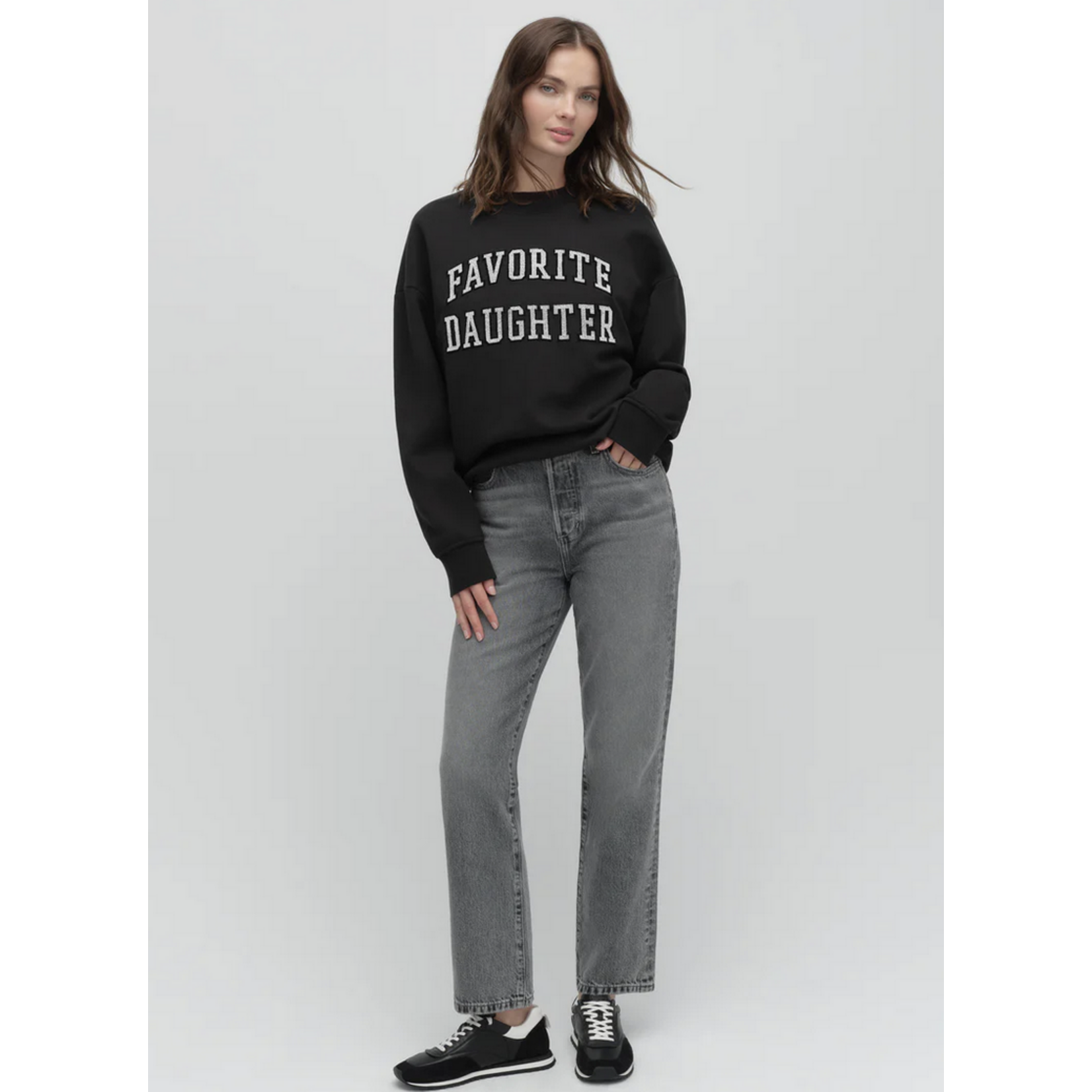 FAVORITE DAUGHTER FAVORITE DAUGHTER THE COLLEGIATE EMBROIDERY SWEATSHIRT
