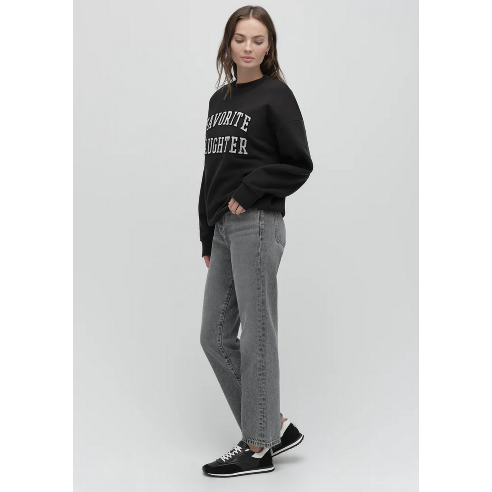 FAVORITE DAUGHTER FAVORITE DAUGHTER THE COLLEGIATE EMBROIDERY SWEATSHIRT