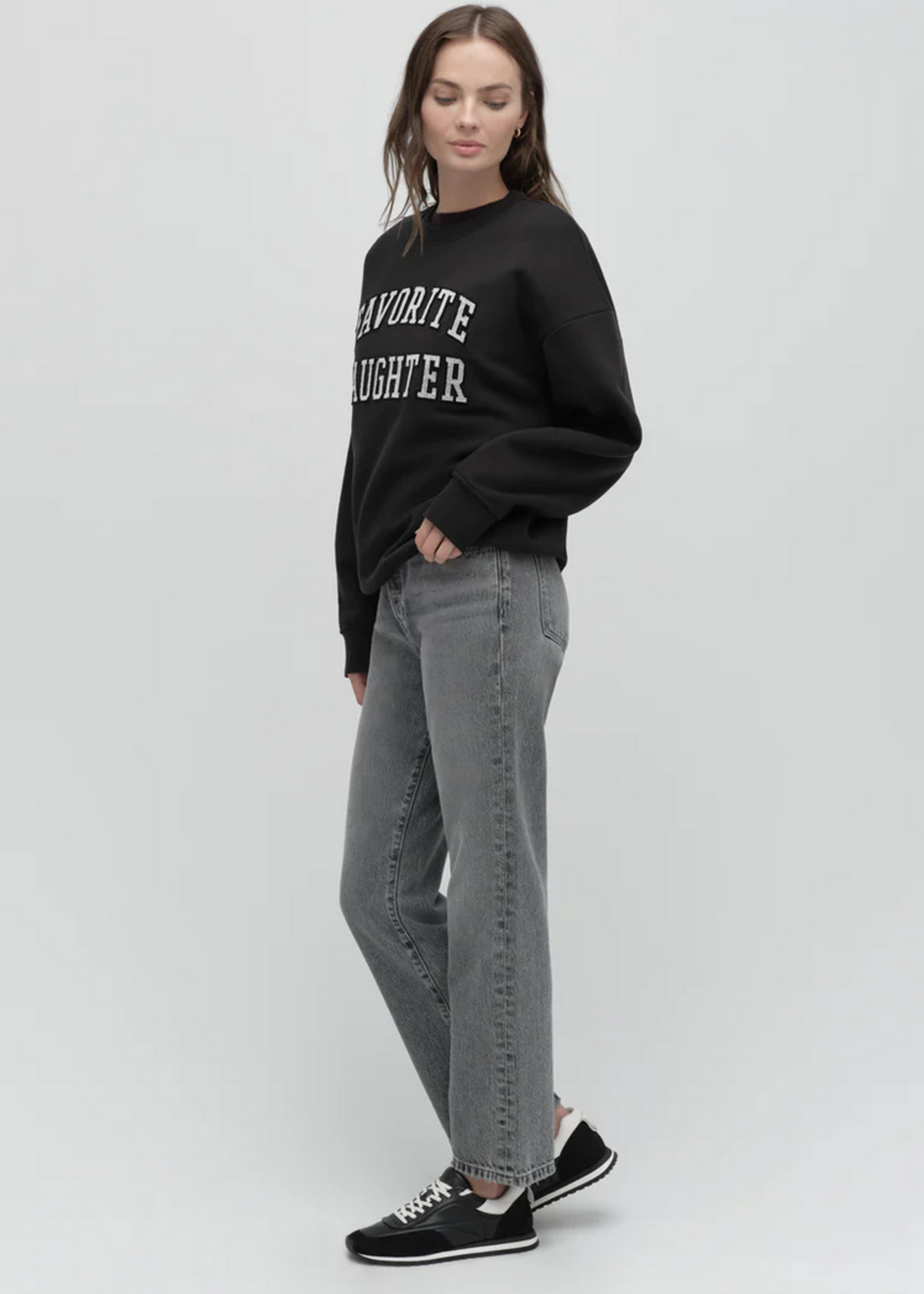 FAVORITE DAUGHTER FAVORITE DAUGHTER THE COLLEGIATE EMBROIDERY SWEATSHIRT