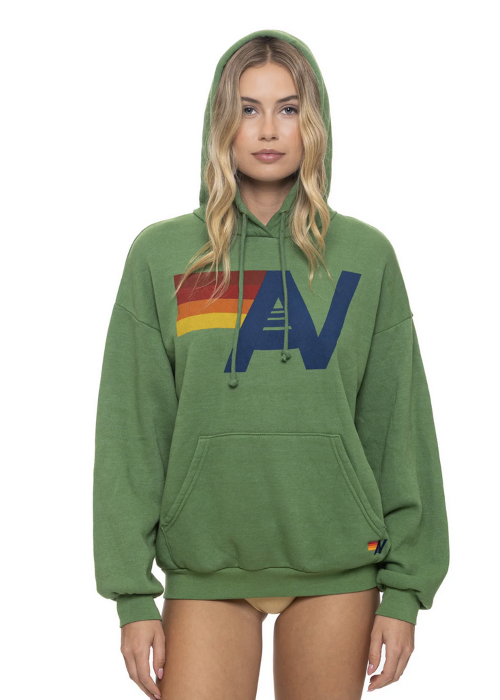 MOTHER AVIATOR NATION LOGO PULLOVER HOODIE RELAXED