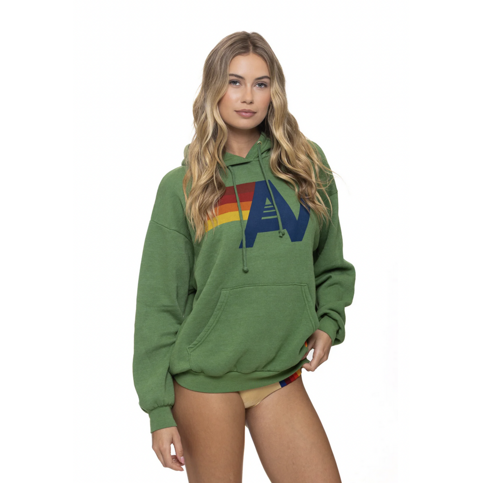 MOTHER AVIATOR NATION LOGO PULLOVER HOODIE RELAXED