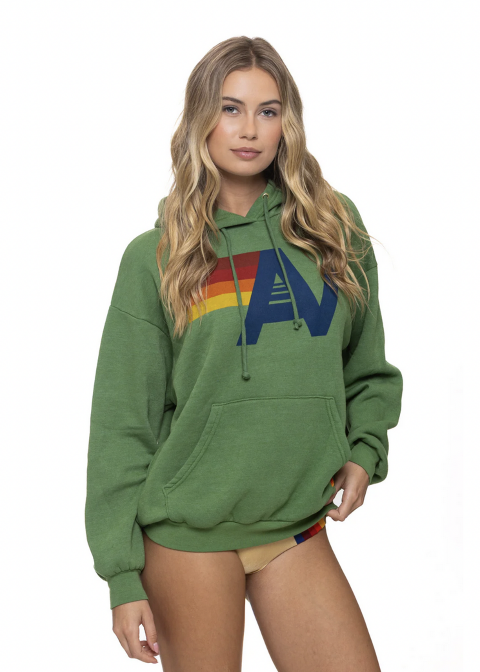 MOTHER AVIATOR NATION LOGO PULLOVER HOODIE RELAXED