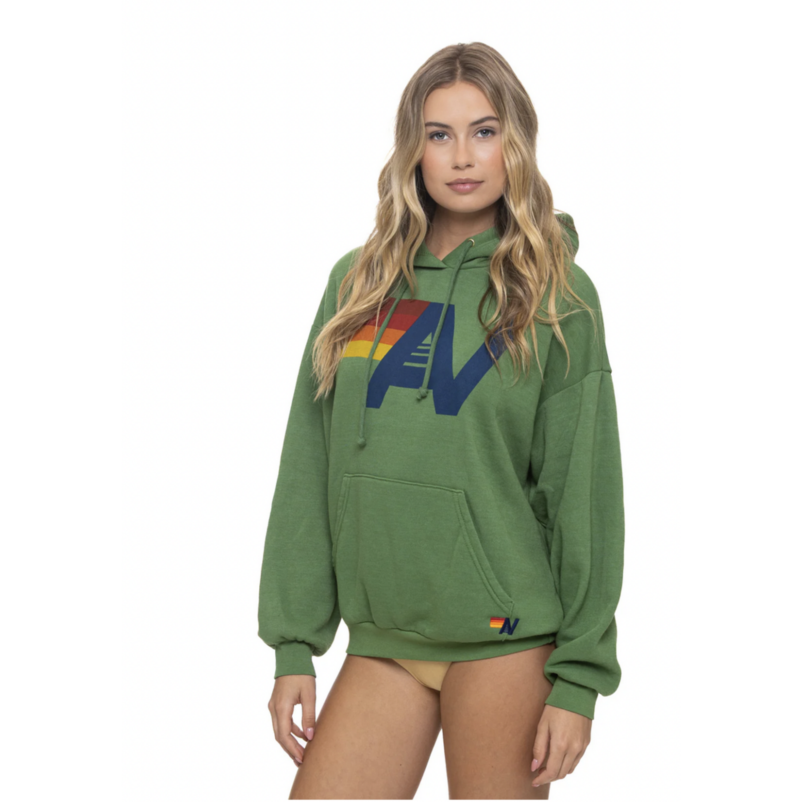 MOTHER AVIATOR NATION LOGO PULLOVER HOODIE RELAXED