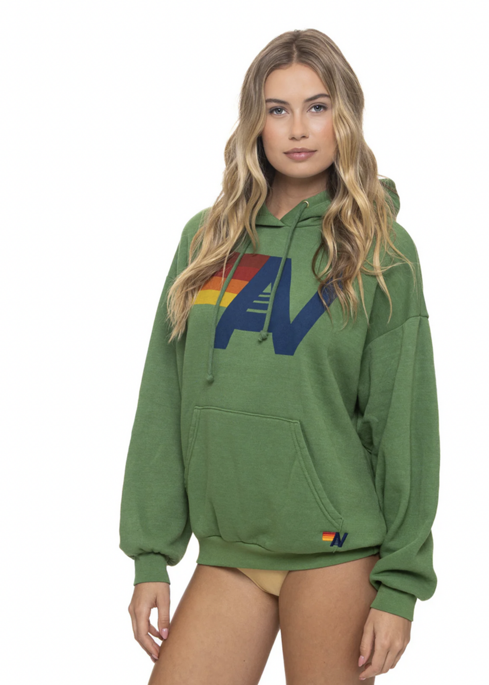 MOTHER AVIATOR NATION LOGO PULLOVER HOODIE RELAXED