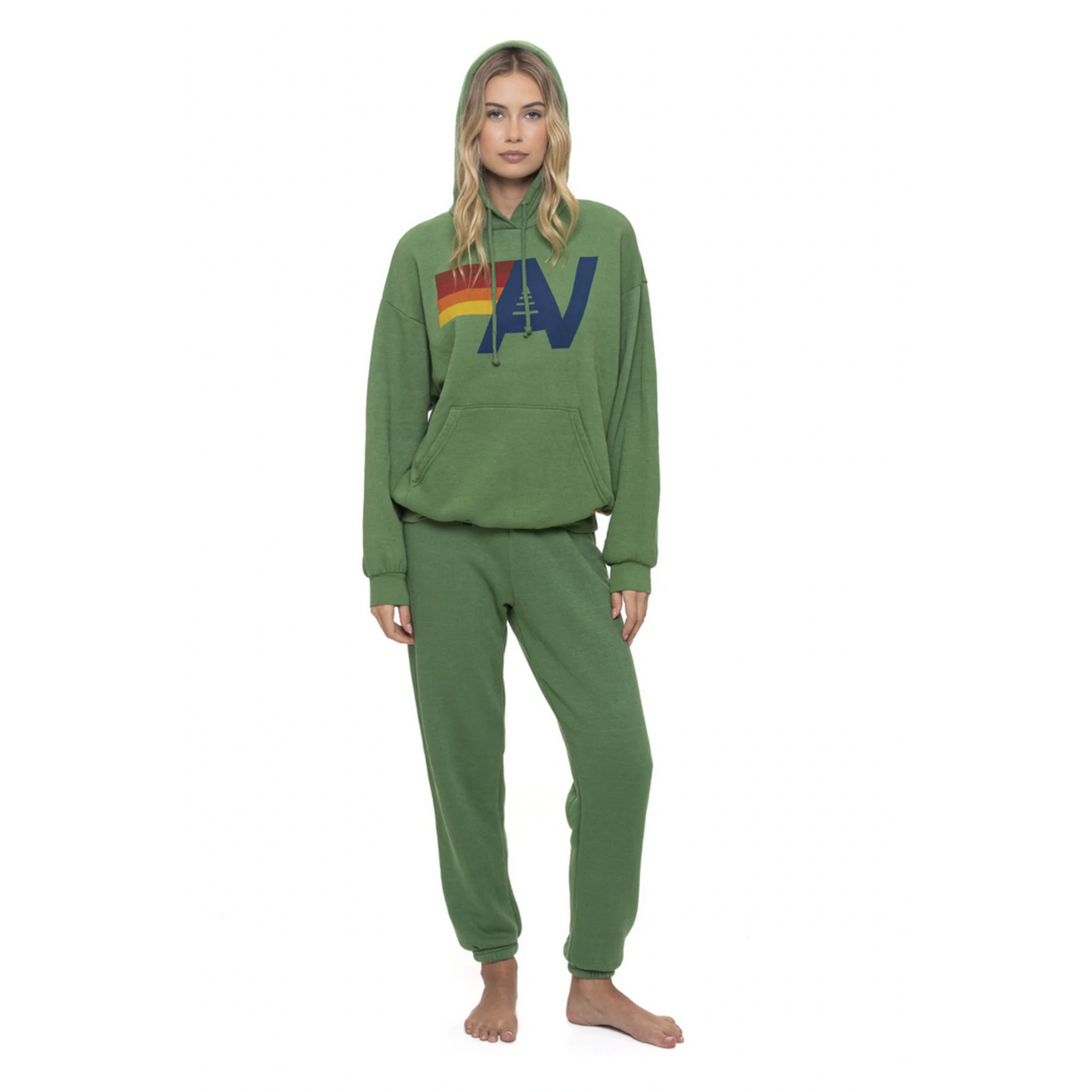 MOTHER AVIATOR NATION LOGO PULLOVER HOODIE RELAXED