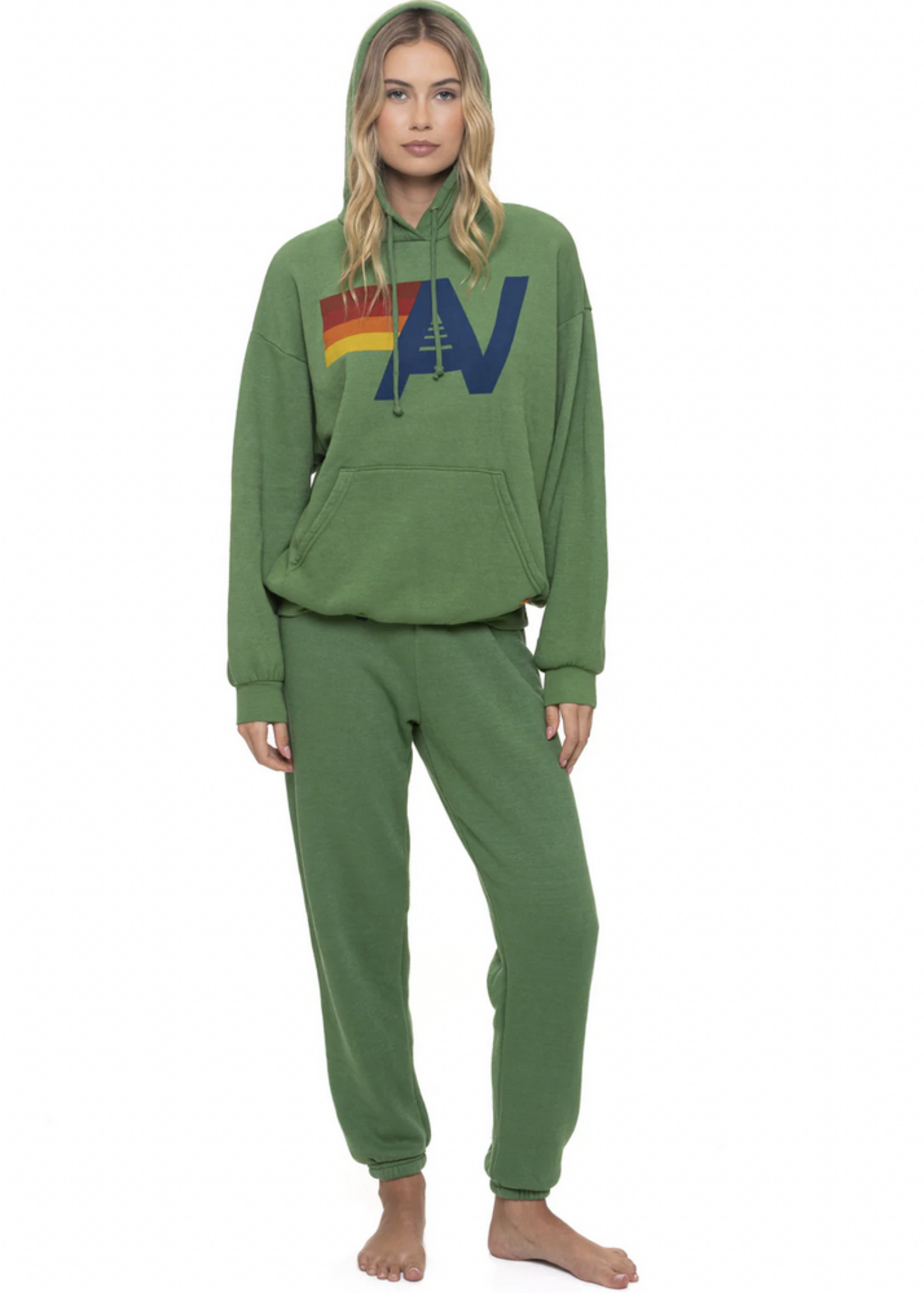 MOTHER AVIATOR NATION LOGO PULLOVER HOODIE RELAXED