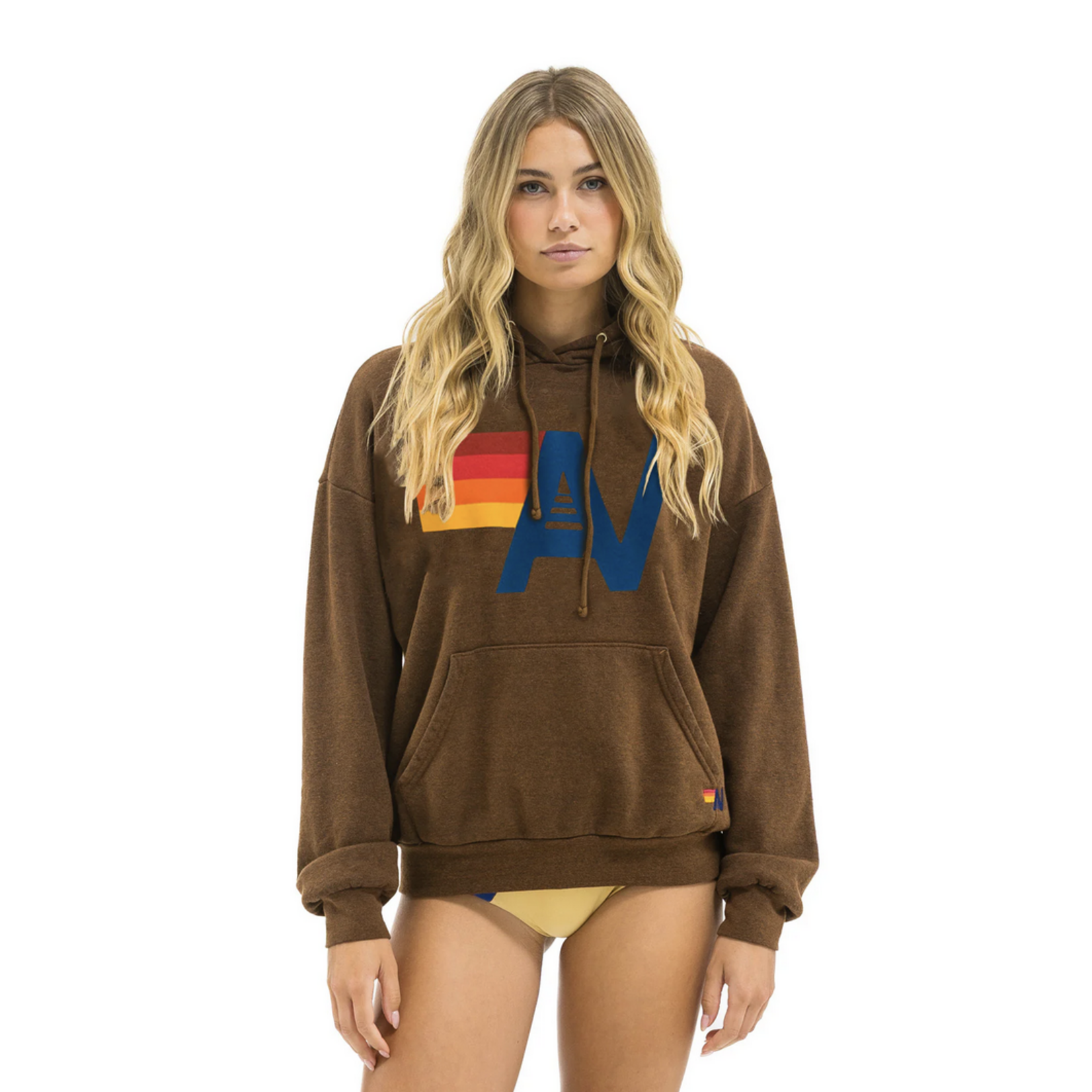 MOTHER AVIATOR NATION LOGO PULLOVER HOODIE RELAXED