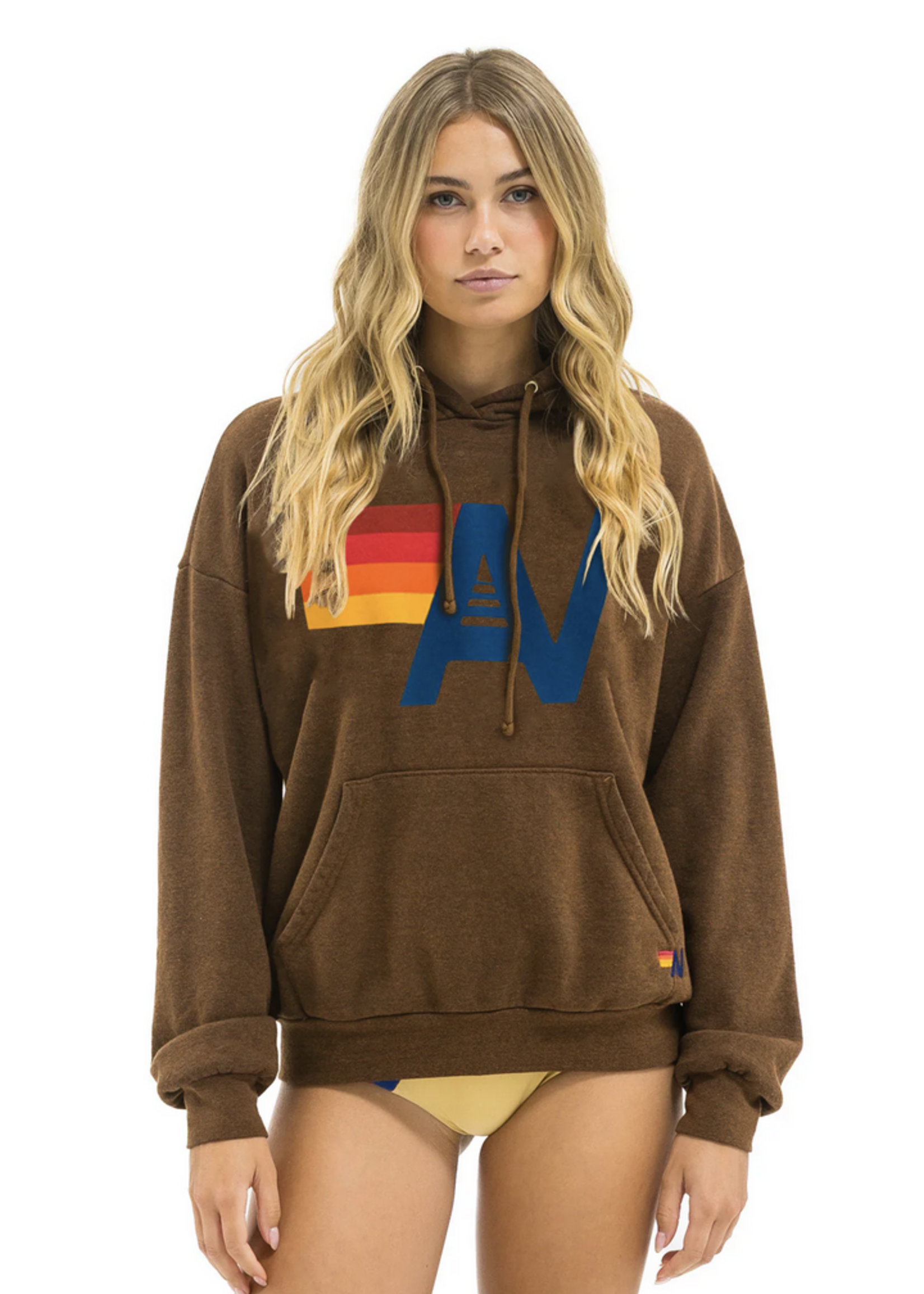 MOTHER AVIATOR NATION LOGO PULLOVER HOODIE RELAXED