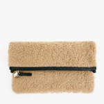 CLARE V. CLARE V. FOLDOVER CLUTCH SHEARLING