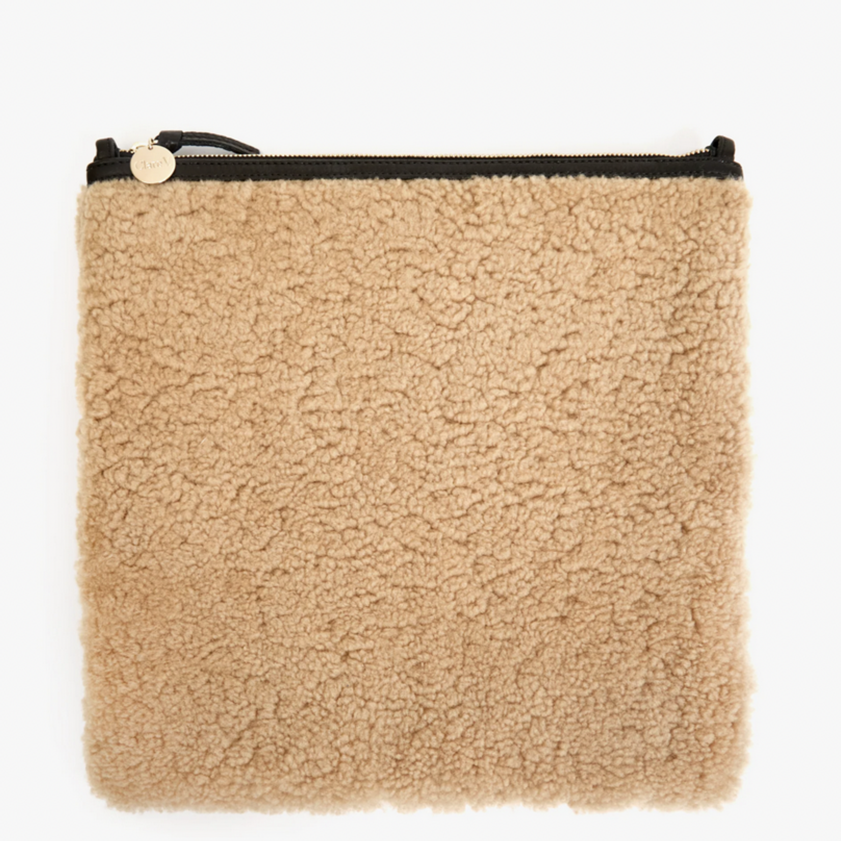 CLARE V. CLARE V. FOLDOVER CLUTCH SHEARLING