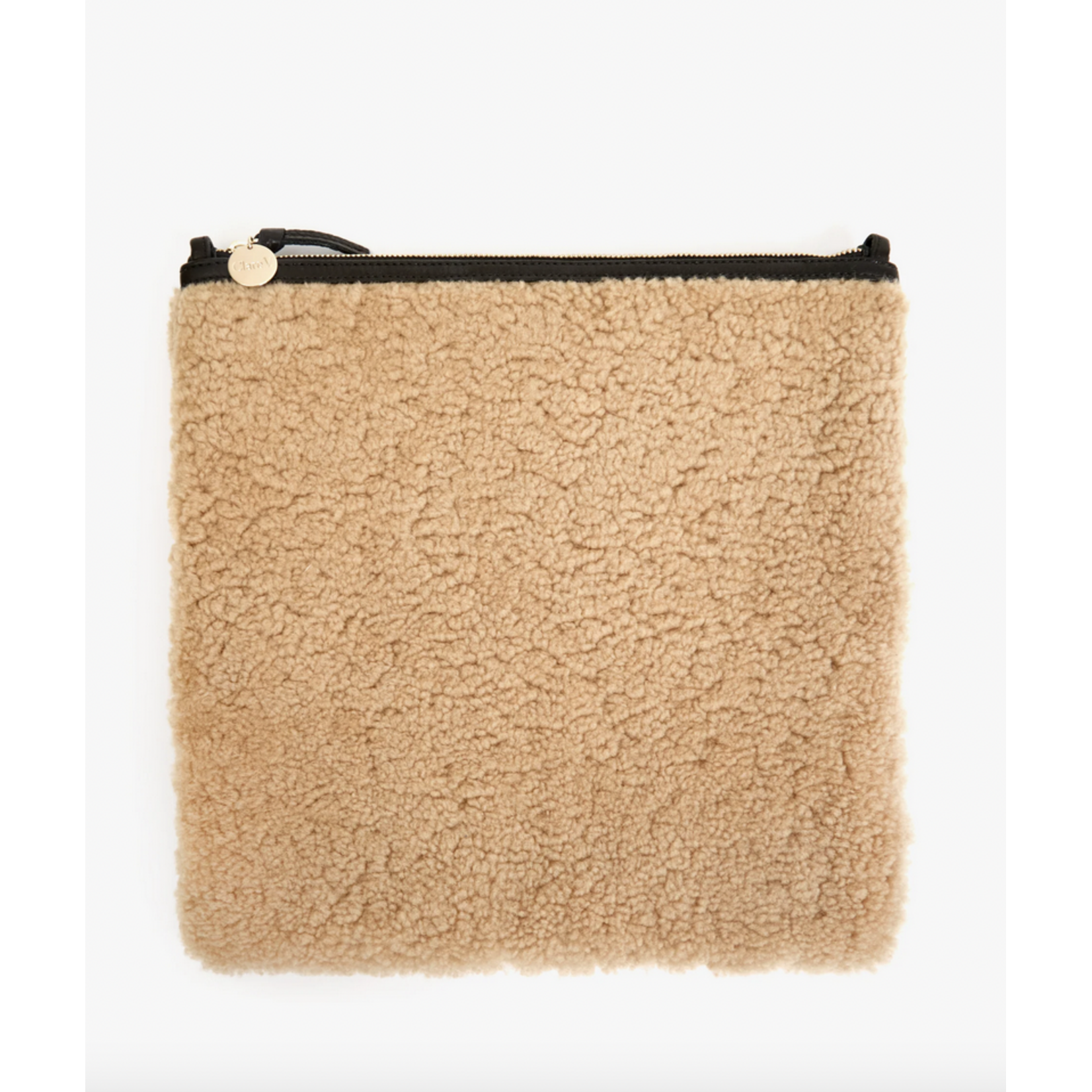 CLARE V. CLARE V. FOLDOVER CLUTCH SHEARLING