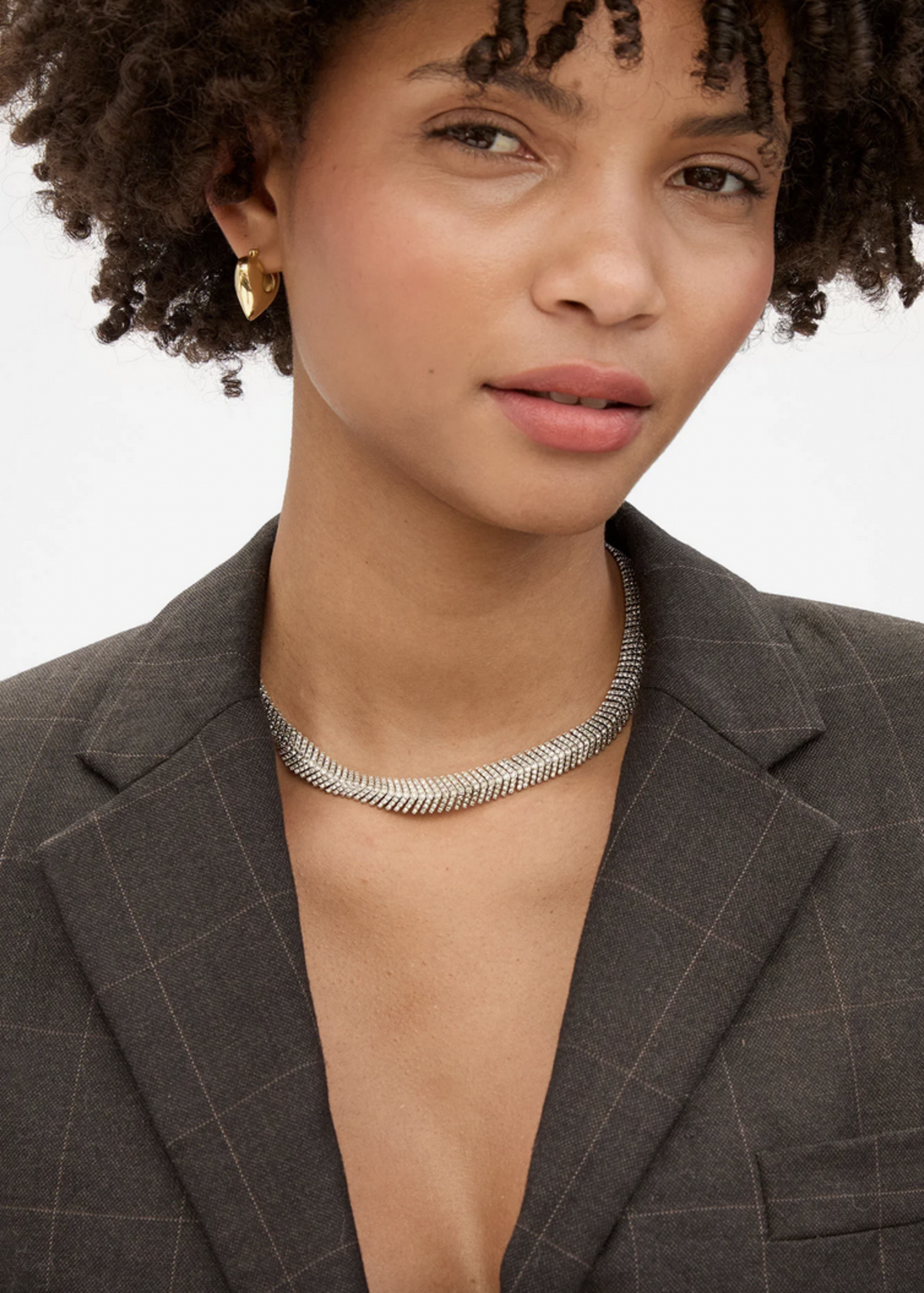 CLARE V. CLARE V. HERRINGBONE COLLAR
