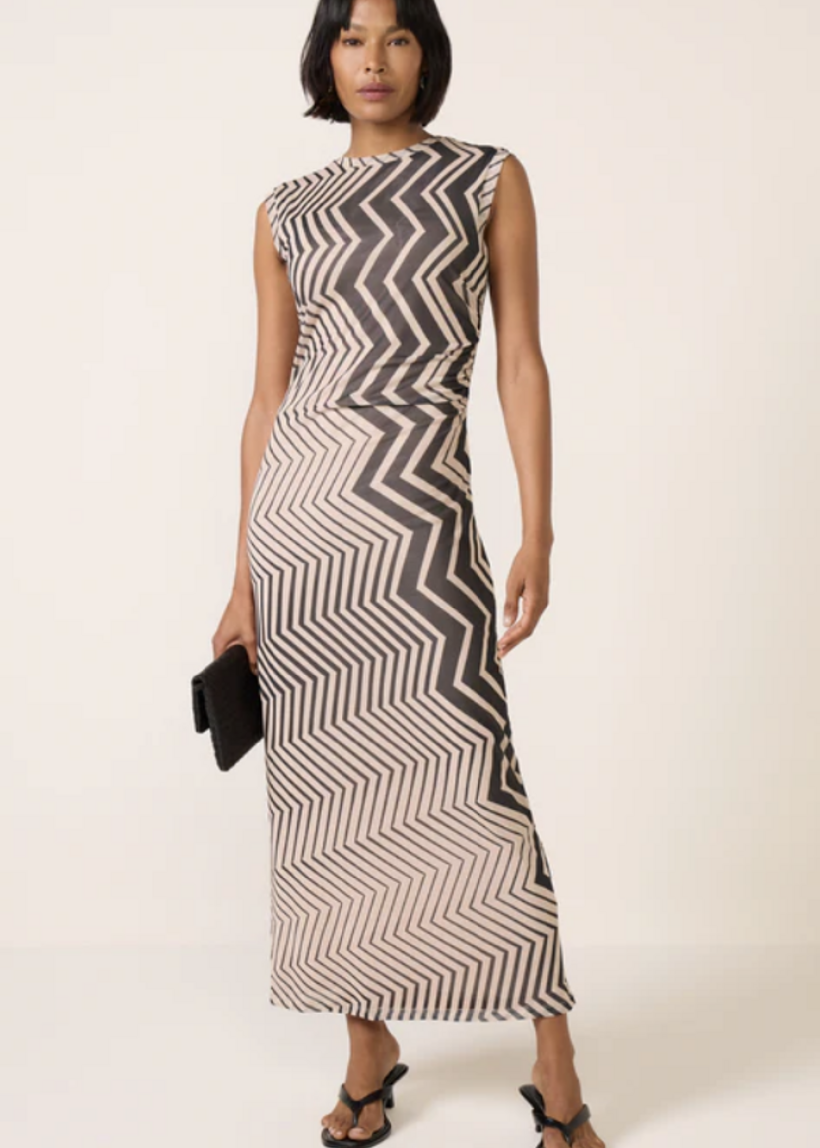 SANCTUARY SHIRRED MESH DRESS