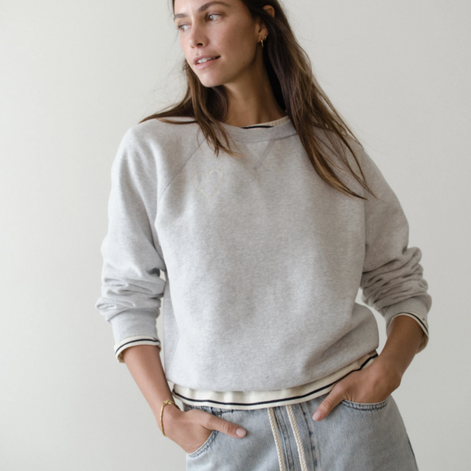 MARINE LAYER MARINE LAYER CLOUD 9 FLEECE REVERSIBLE CREWNECK