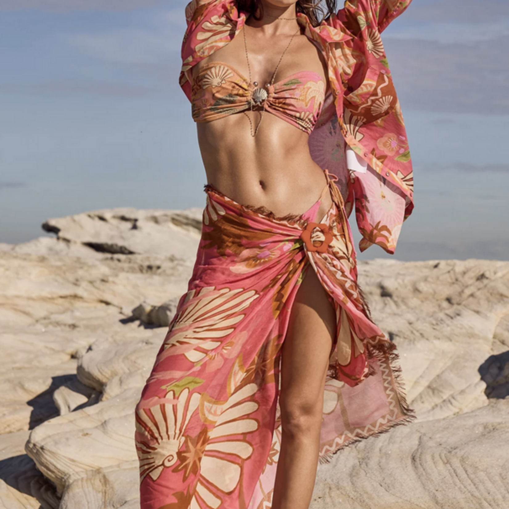 SPELL SPELL OCEANA TRAVEL SCARF