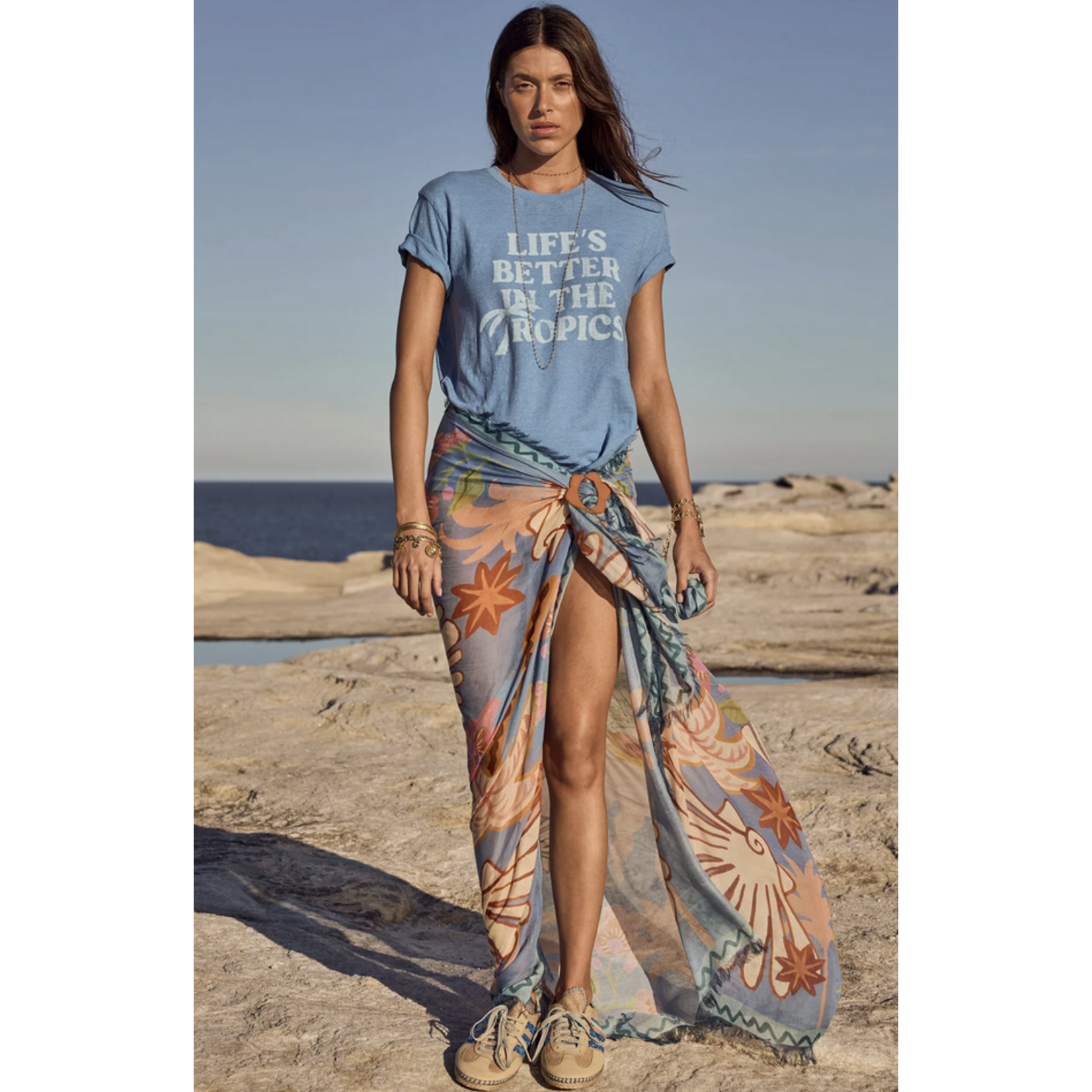 SPELL SPELL OCEANA TRAVEL SCARF