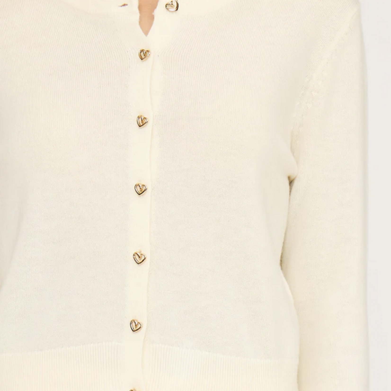 LUCY PARIS LUCY PARIS CELESTE HEART BUTTON CARDIGAN