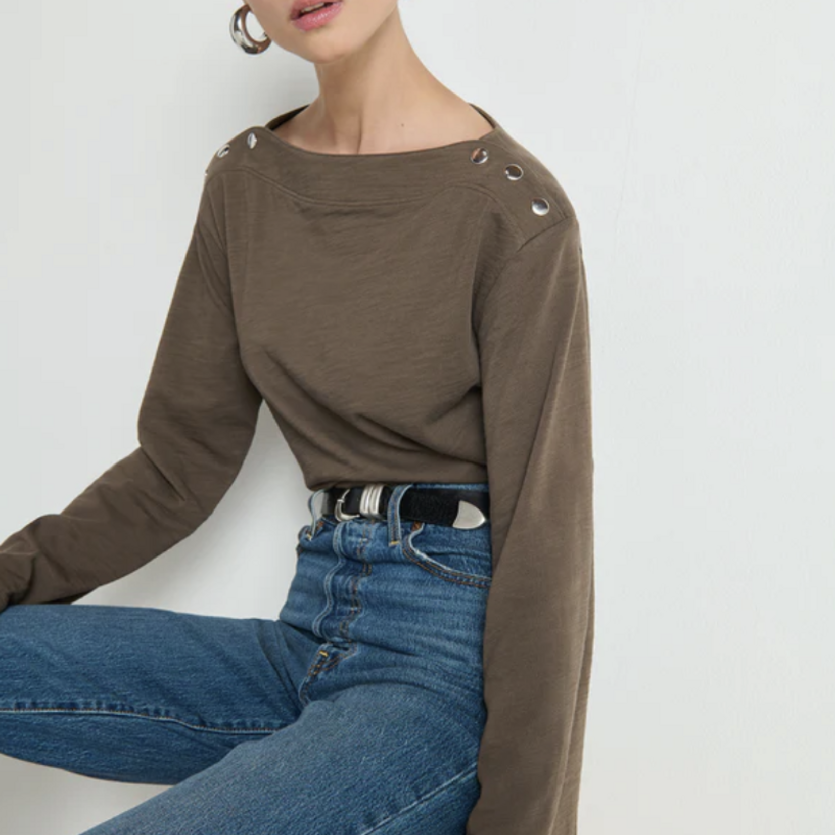 NATION LTD NATION ROCHELLE BOATNECK TEE