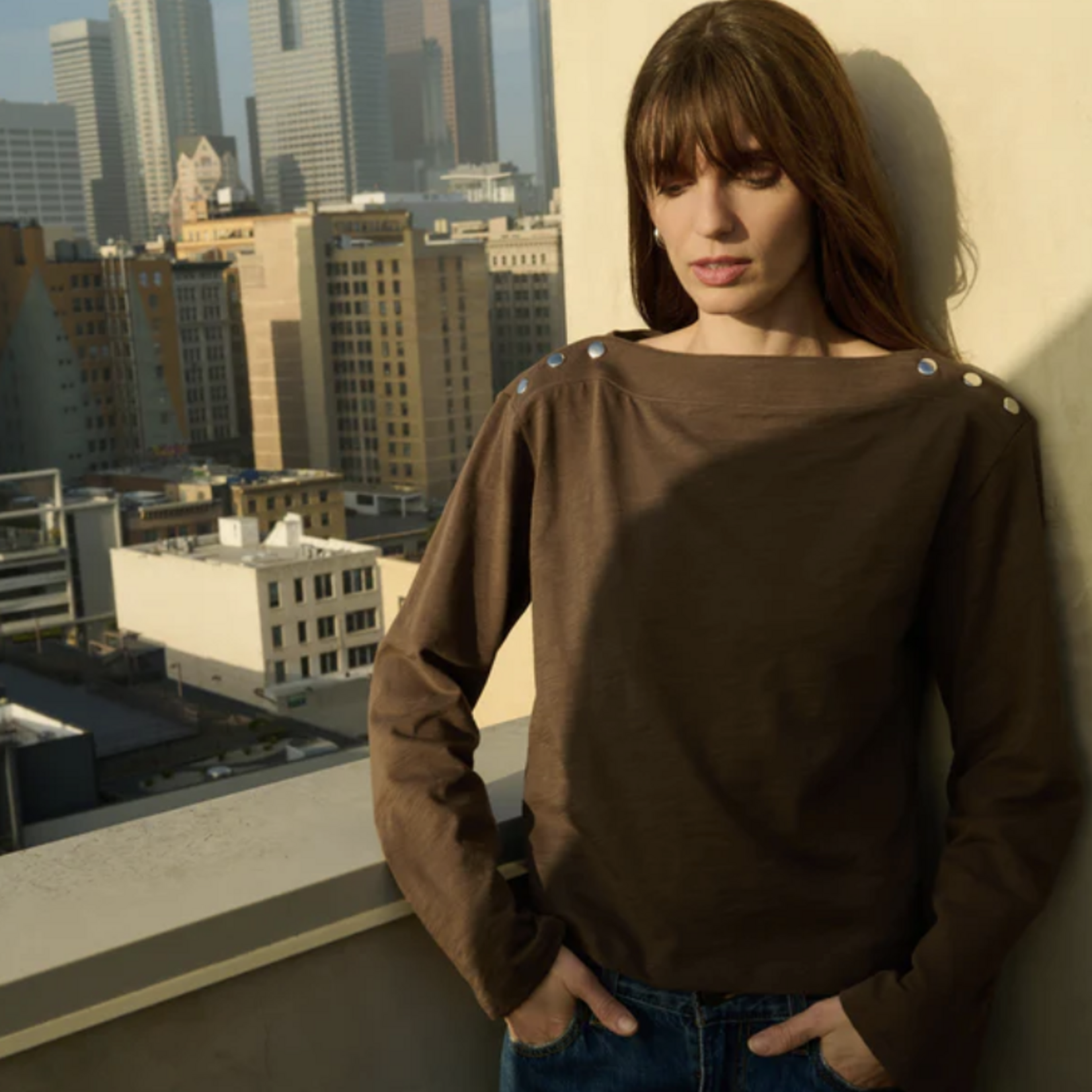 NATION LTD NATION ROCHELLE BOATNECK TEE