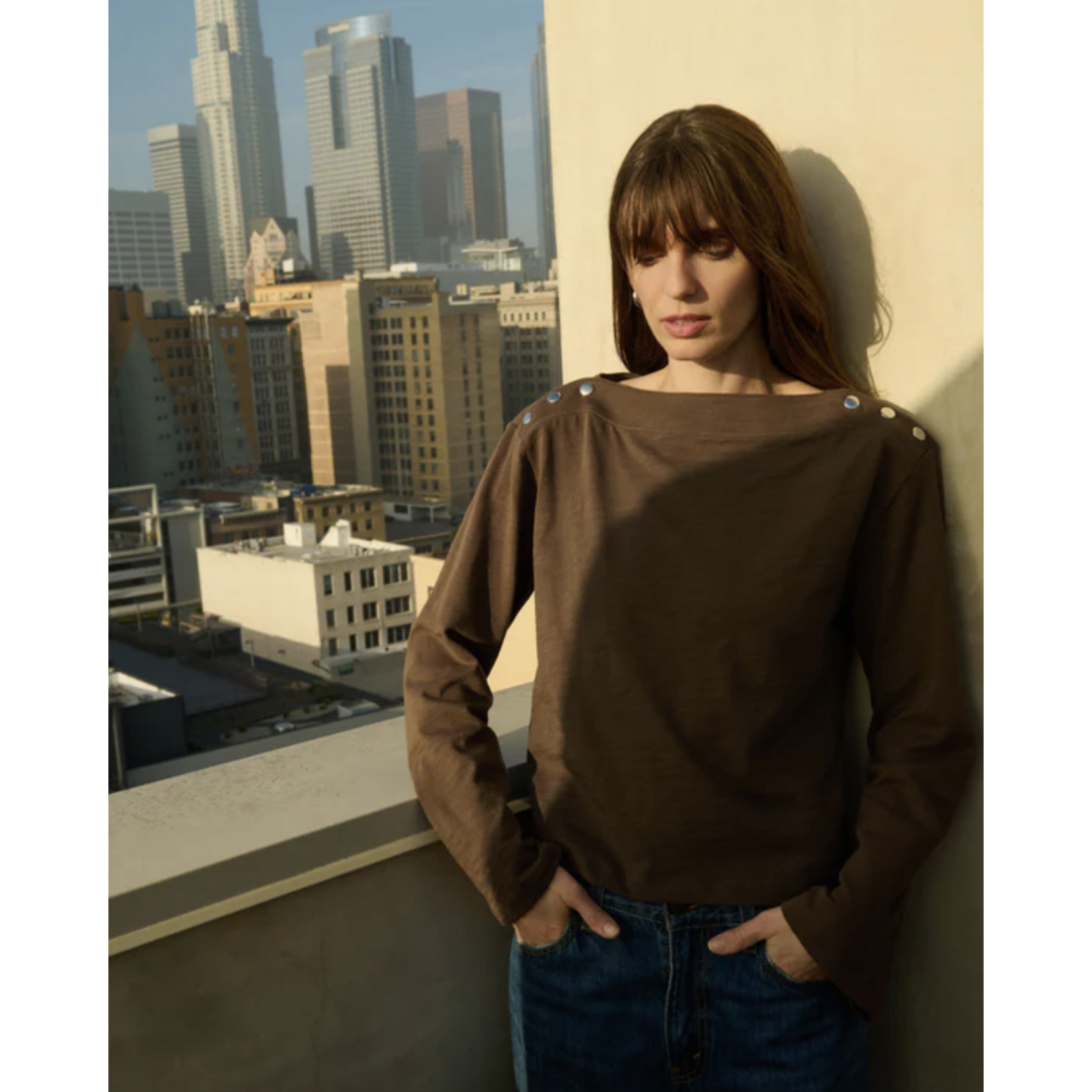 NATION LTD NATION ROCHELLE BOATNECK TEE