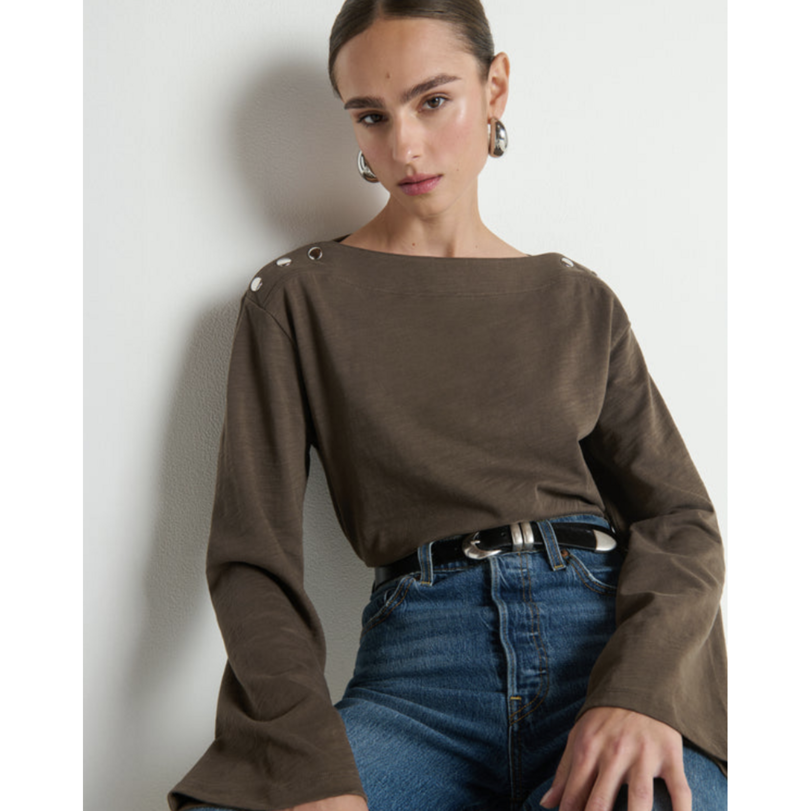 NATION LTD NATION ROCHELLE BOATNECK TEE