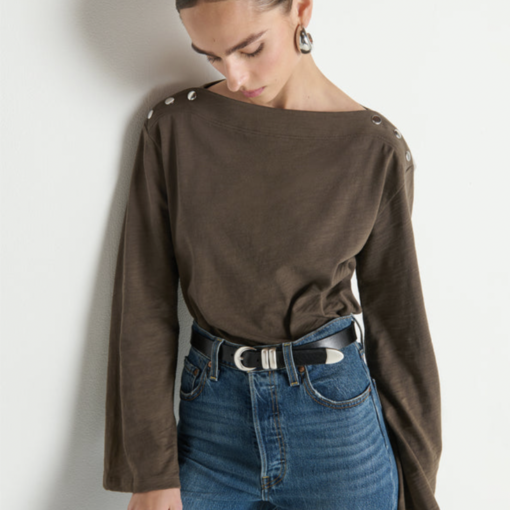 NATION LTD NATION ROCHELLE BOATNECK TEE