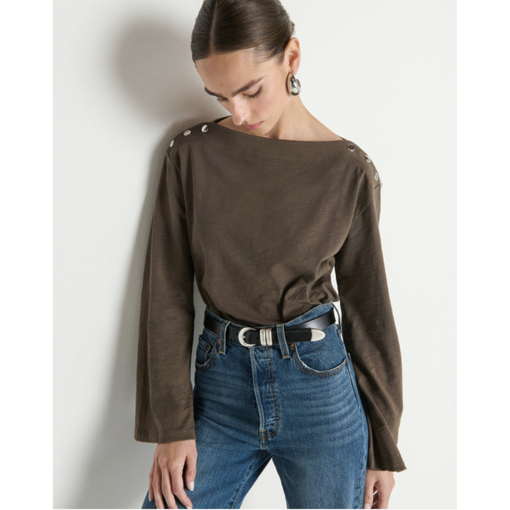 NATION LTD NATION ROCHELLE BOATNECK TEE